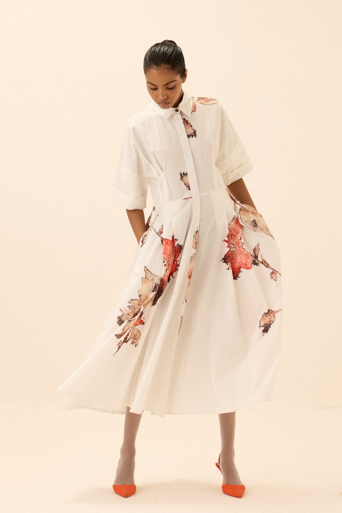 Caucasian Shirt Dress