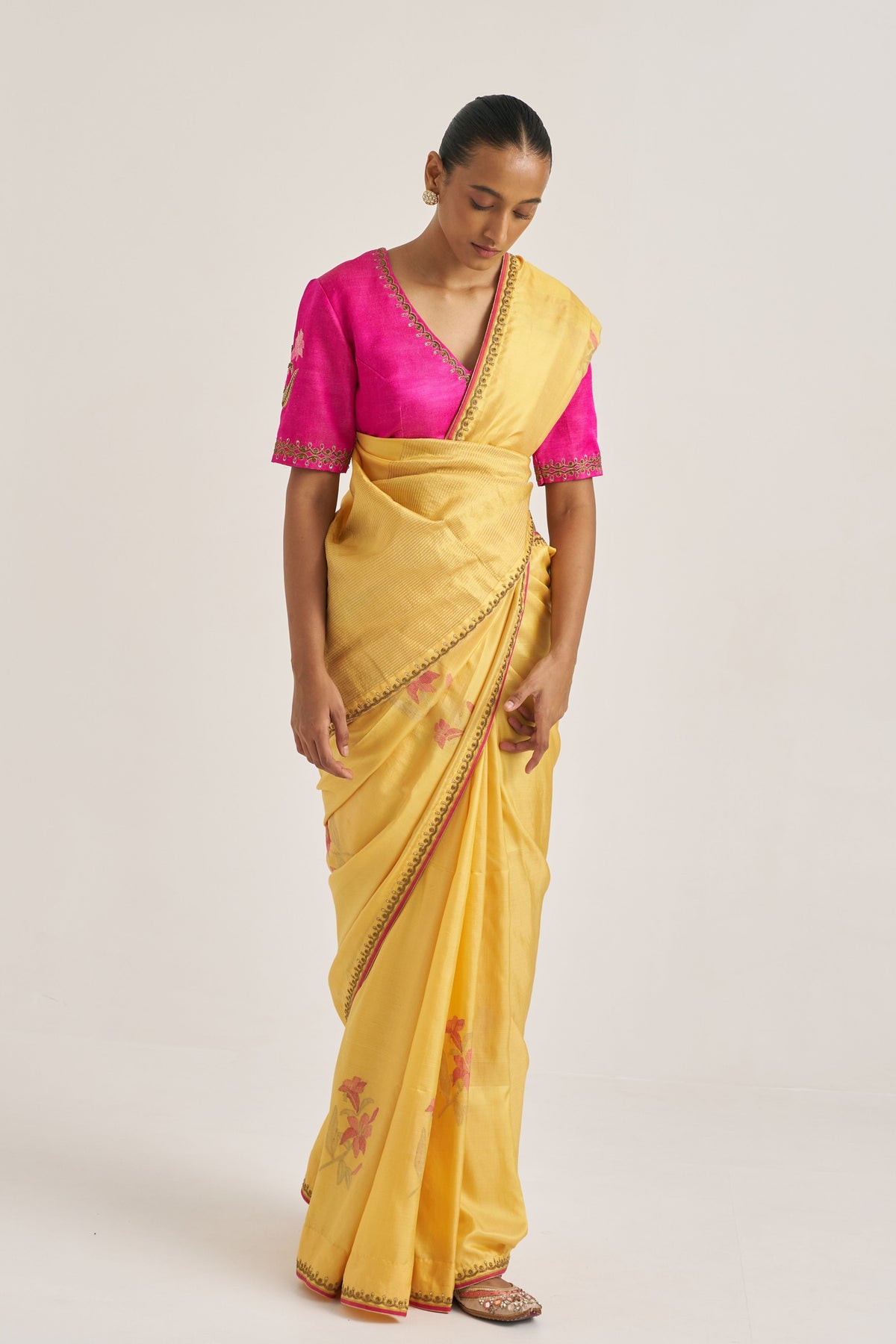 Madhavi Yellow Saree