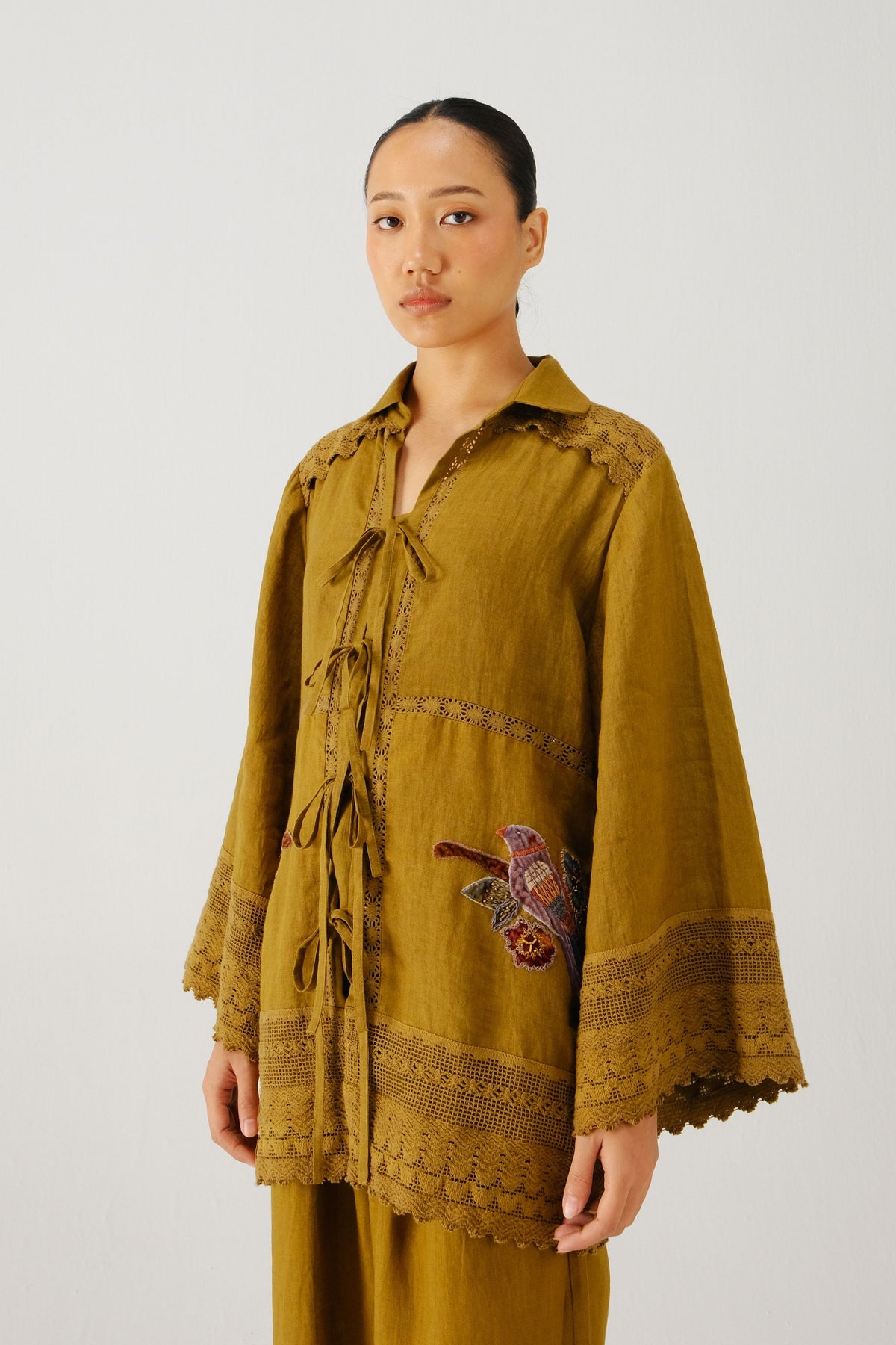 Olive Tie up Set