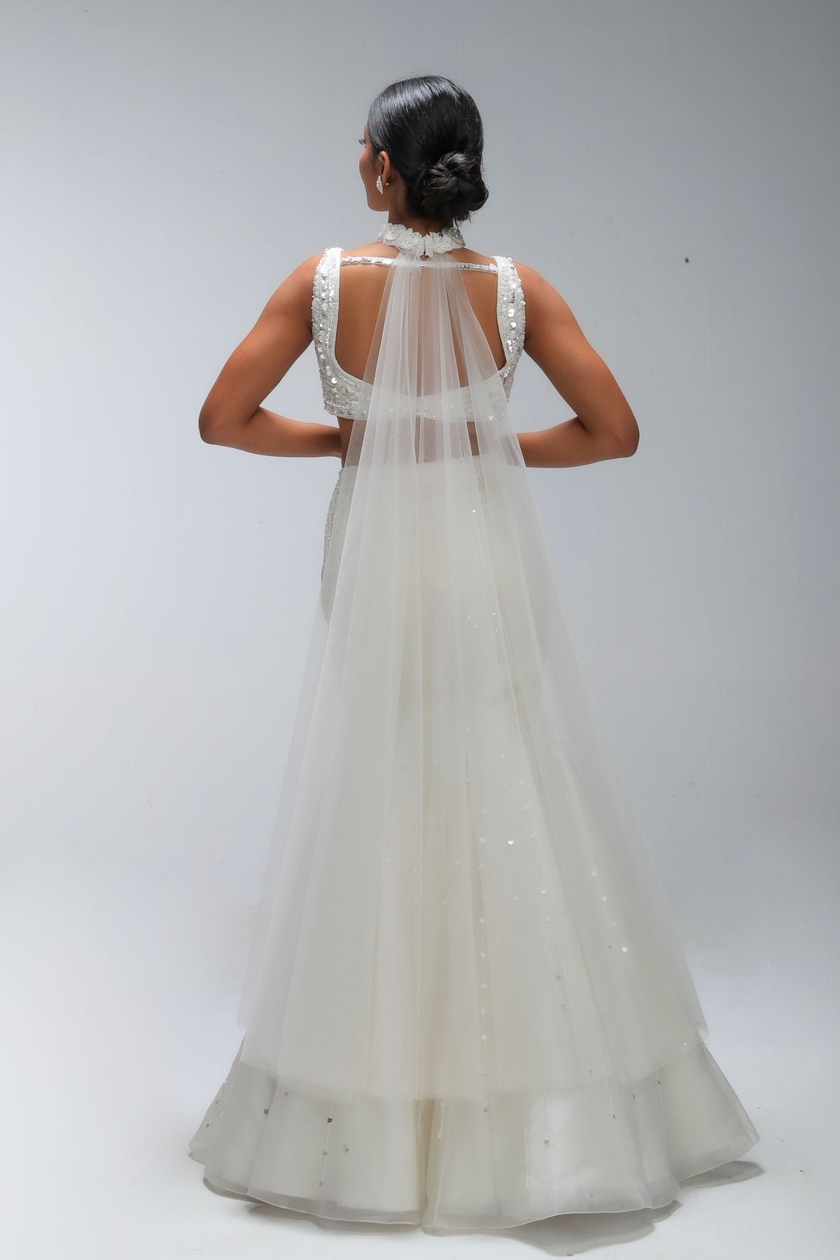 Ivory Illume Tidecurve Lehenga