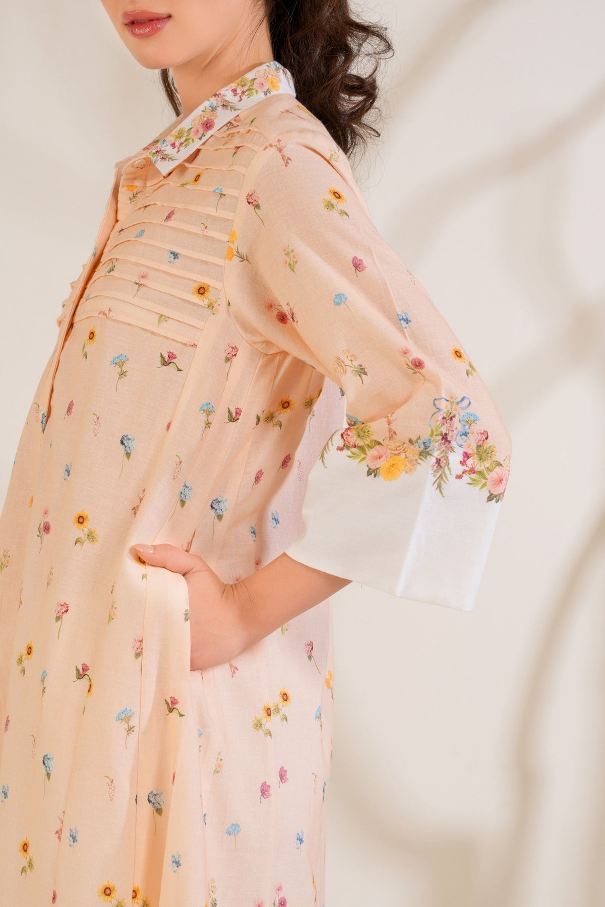 Nude Peach Kurta Set
