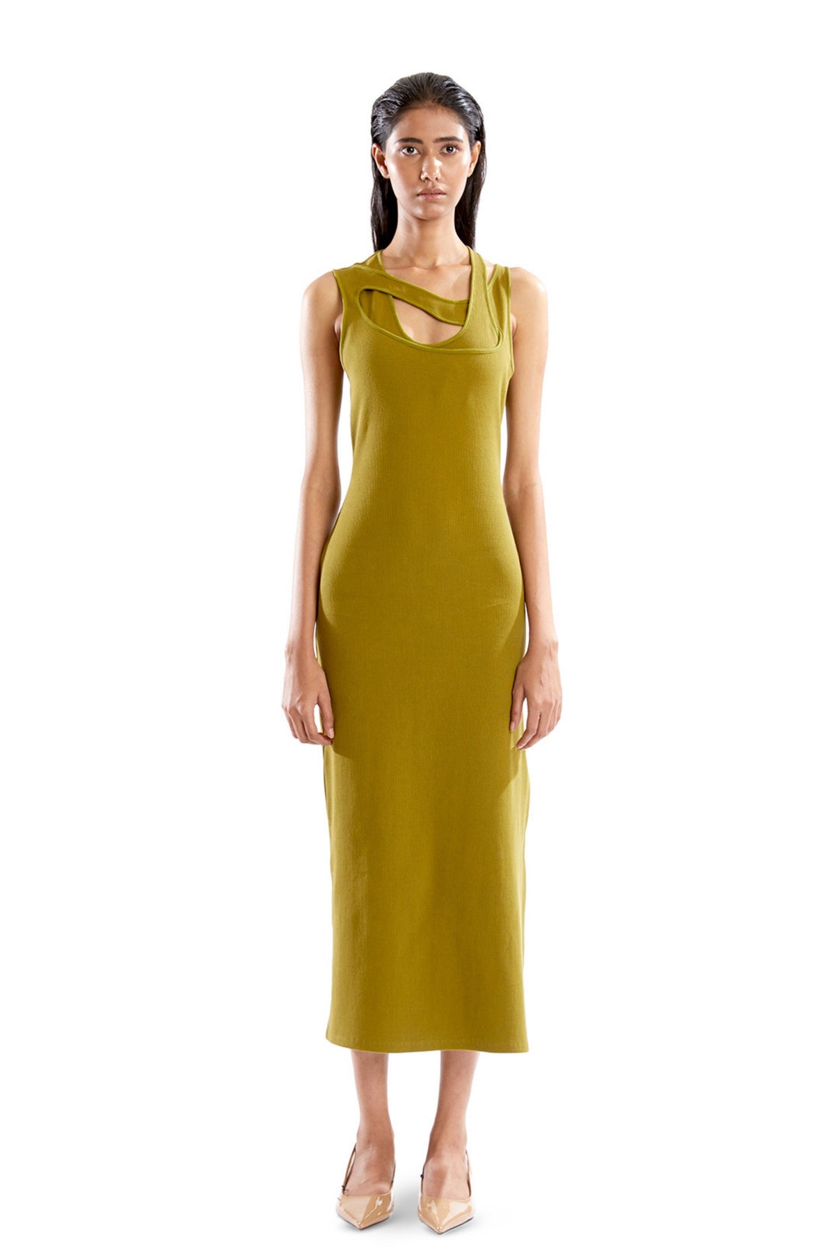 Moss Green Rib Dress