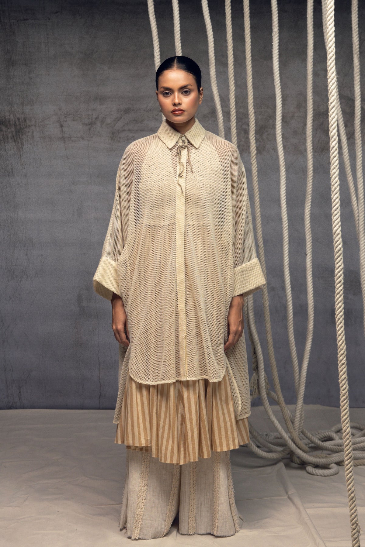Ivory Mesh Shirt
