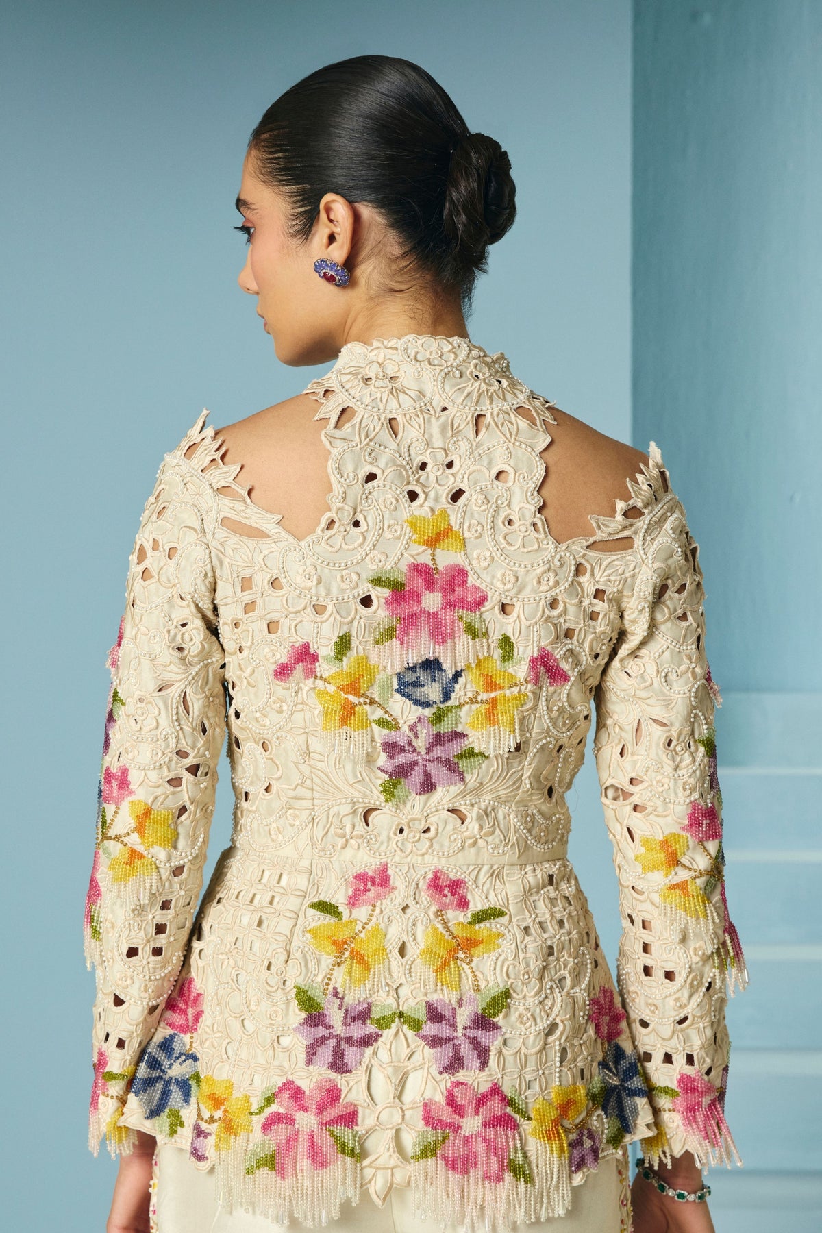 Ivory Cutwork Cutout Jacket