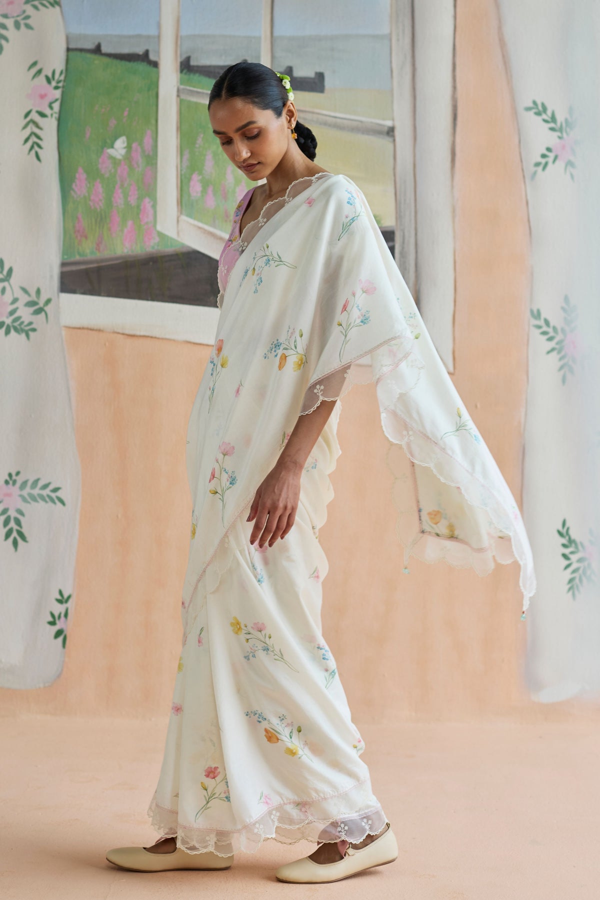 Florist Mulberry Silk Sari