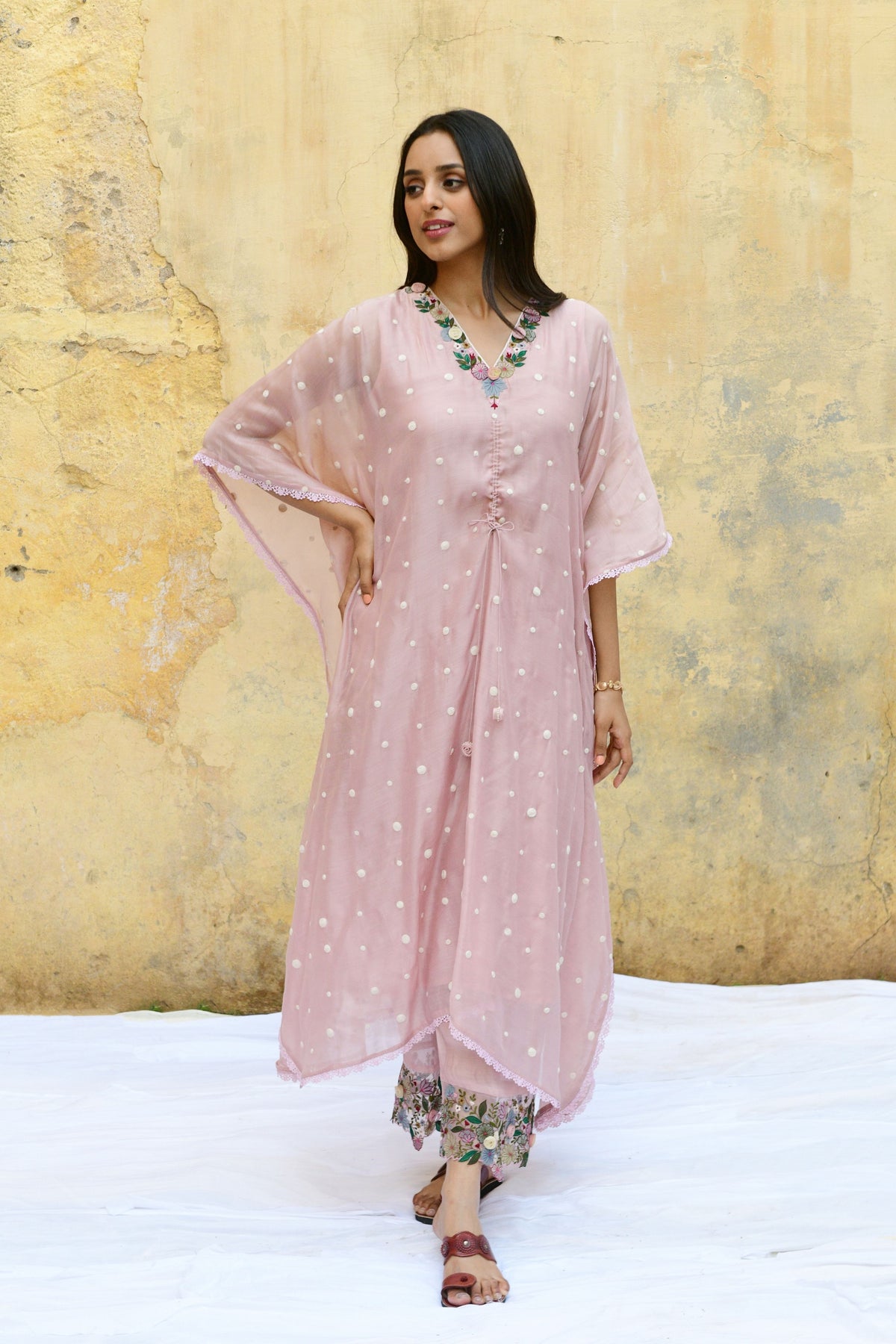 Pink Orchid Heavy Kaftan Set