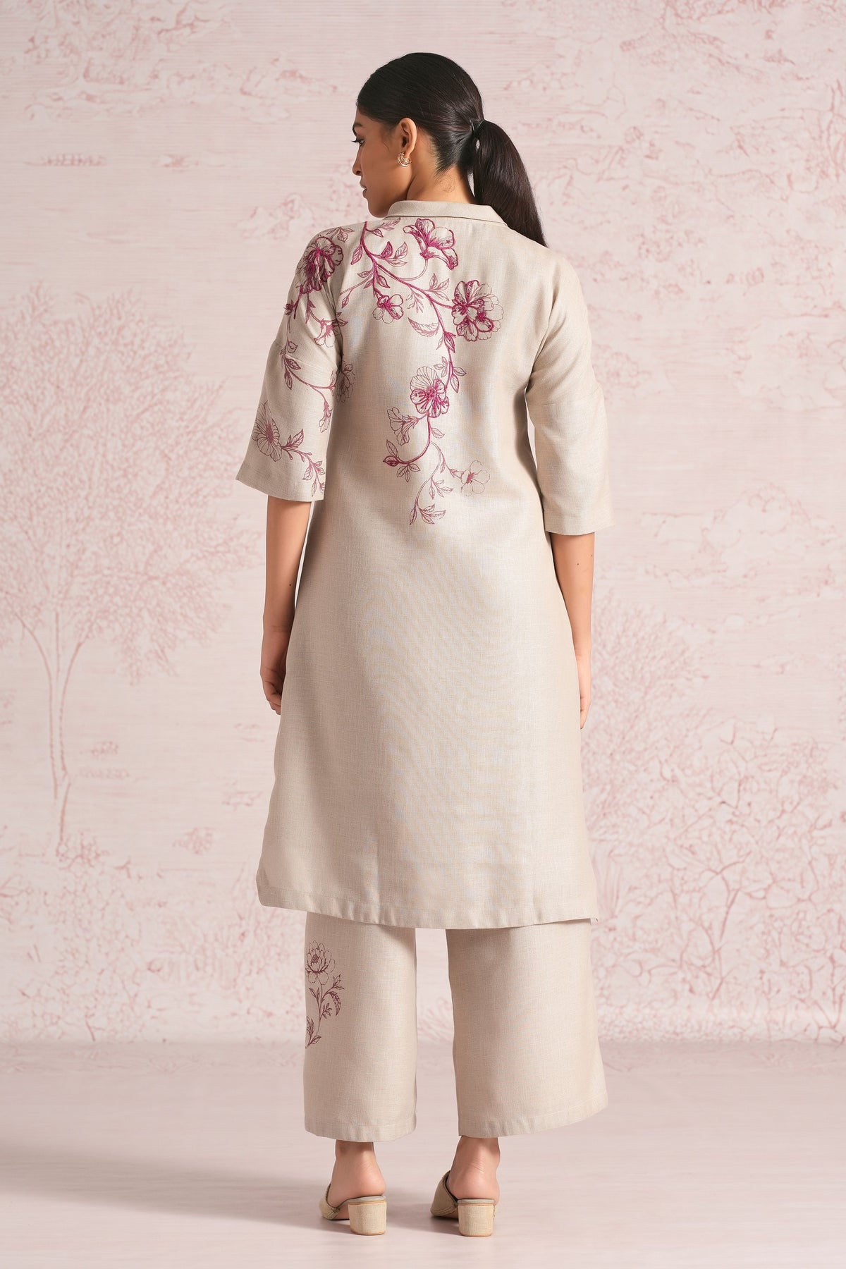 Bloomscape Natural Kurta Set