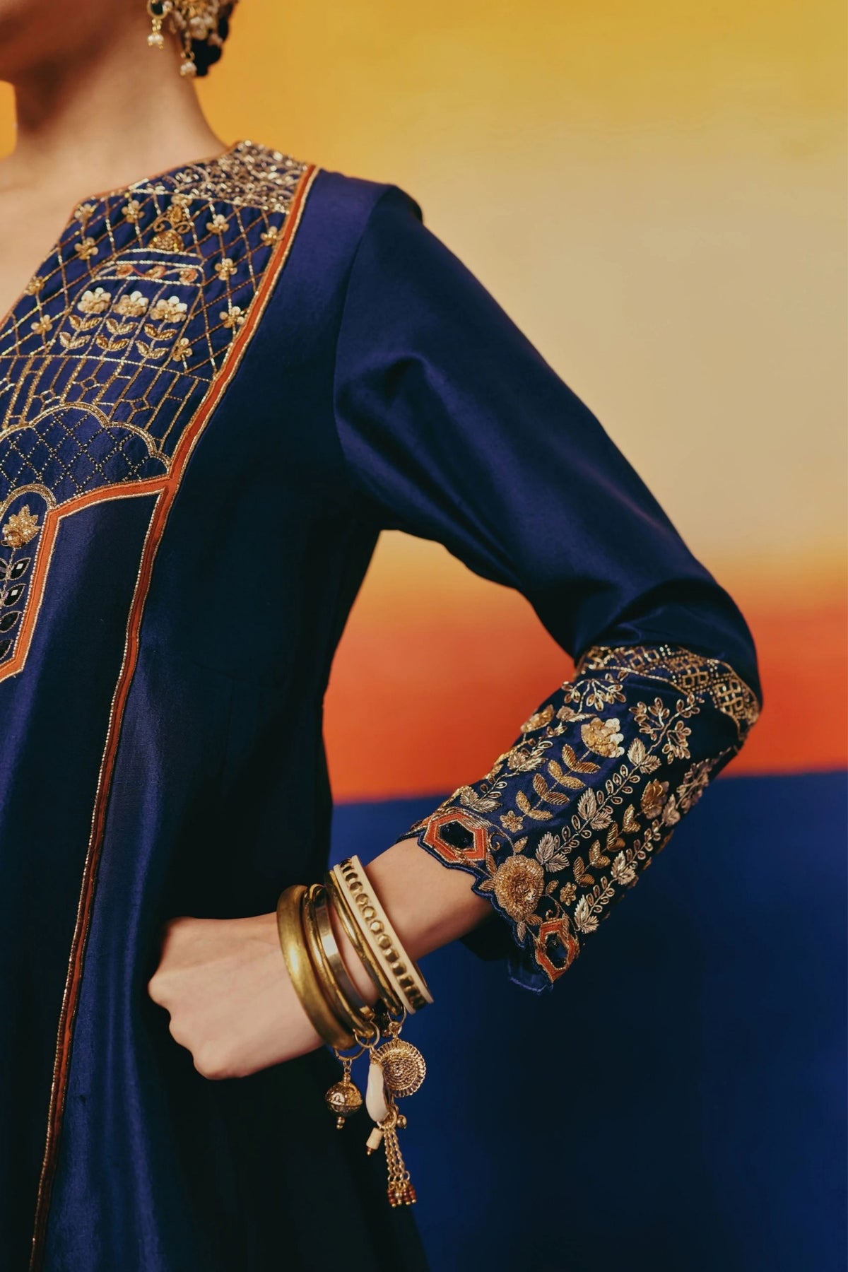 Navy Kali Salwar Set