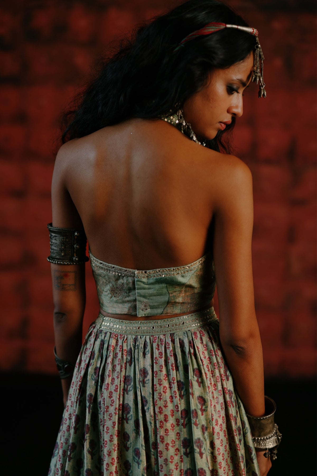 Mint Lehenga Set