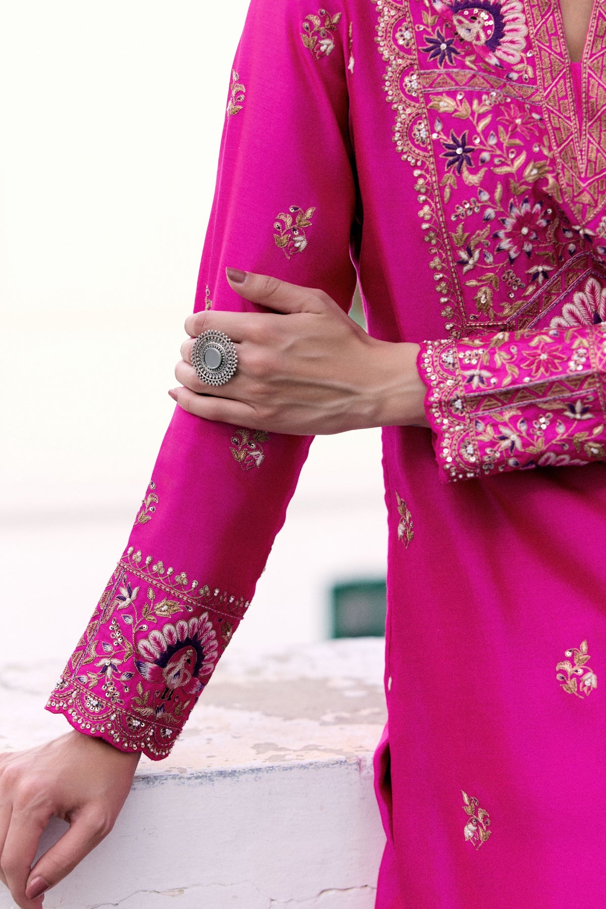 Peacock Bloom Kurta Set