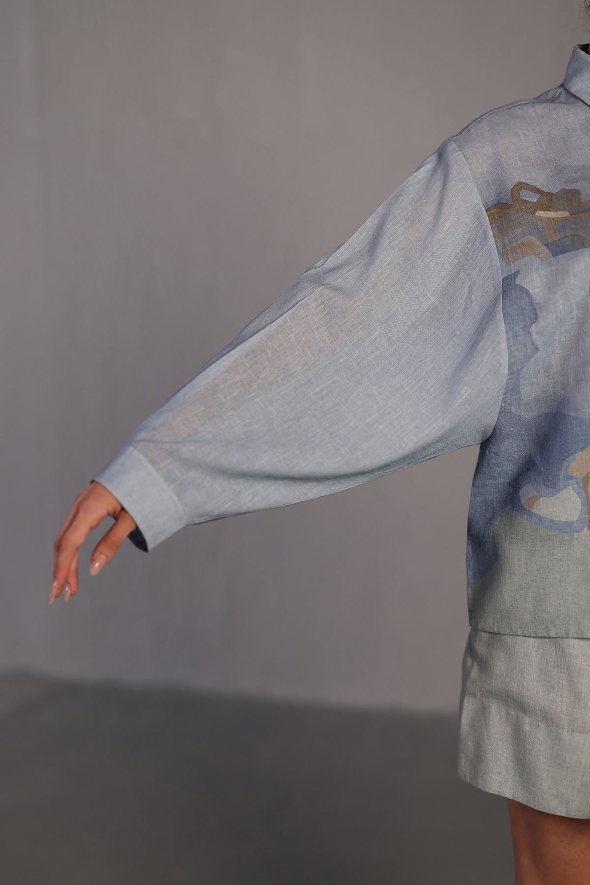 Diffuse Pastel Blue and Green Shirt