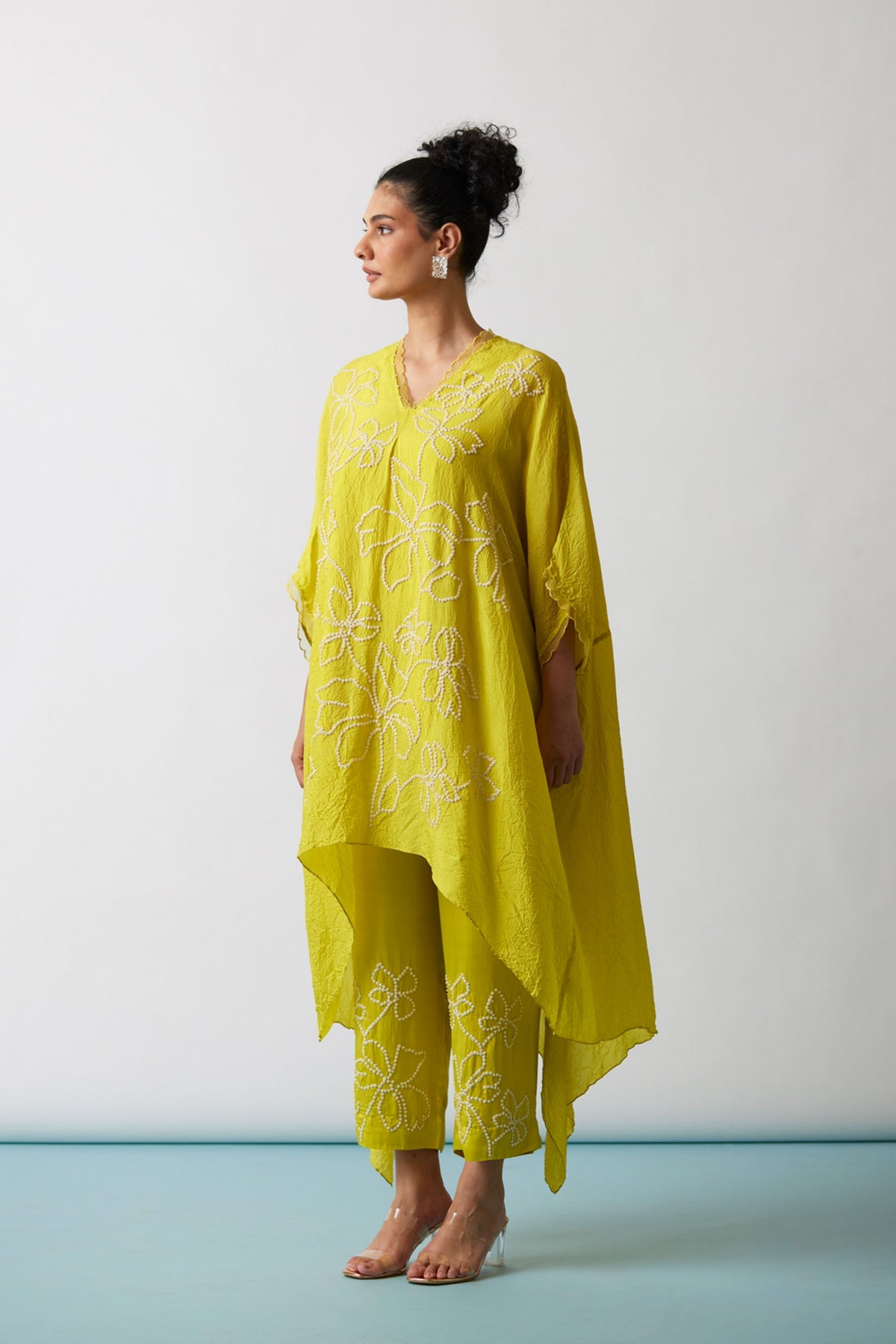 Citrene Silk Crushed Kaftan Set