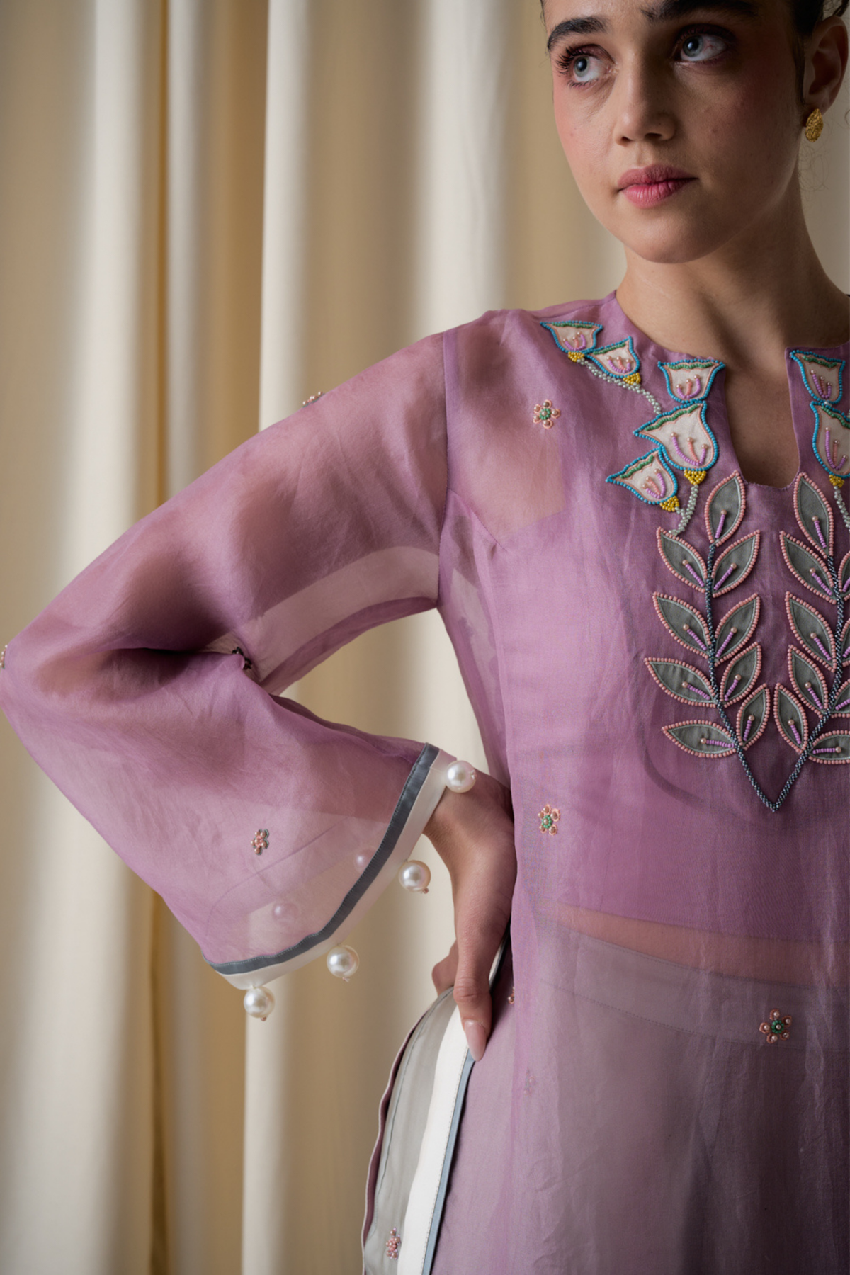 Lilac Sheer Tunic