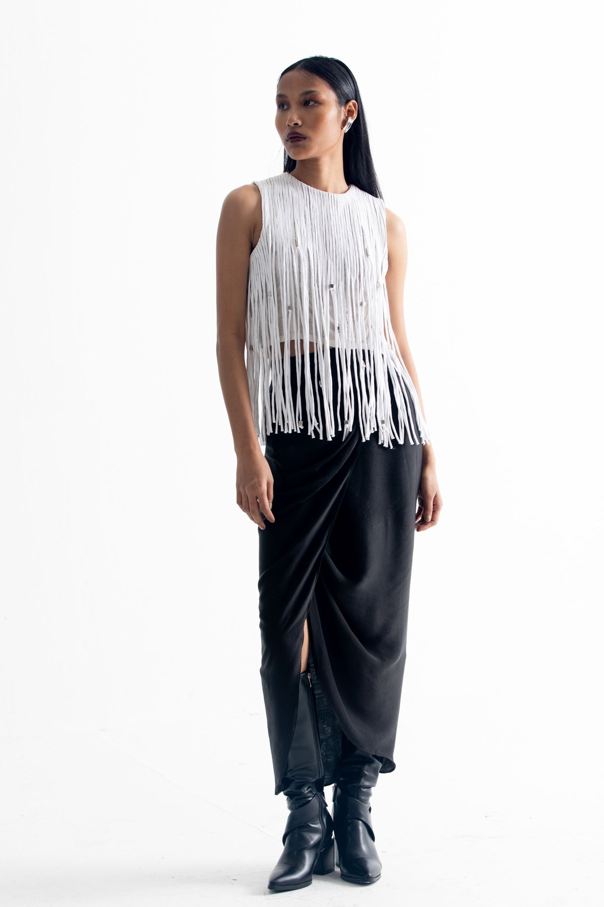 Black Drape Skirt