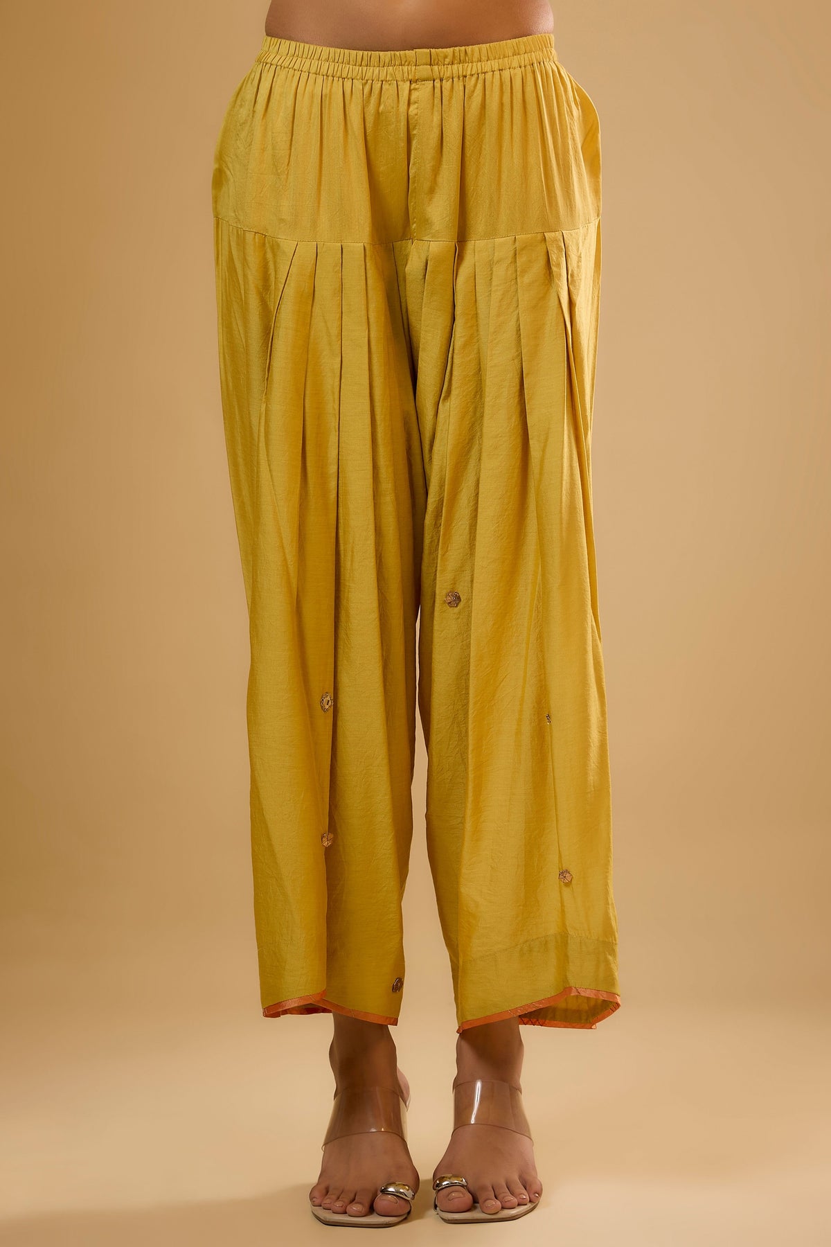 Lotus Yoke Yellow Kurta Set