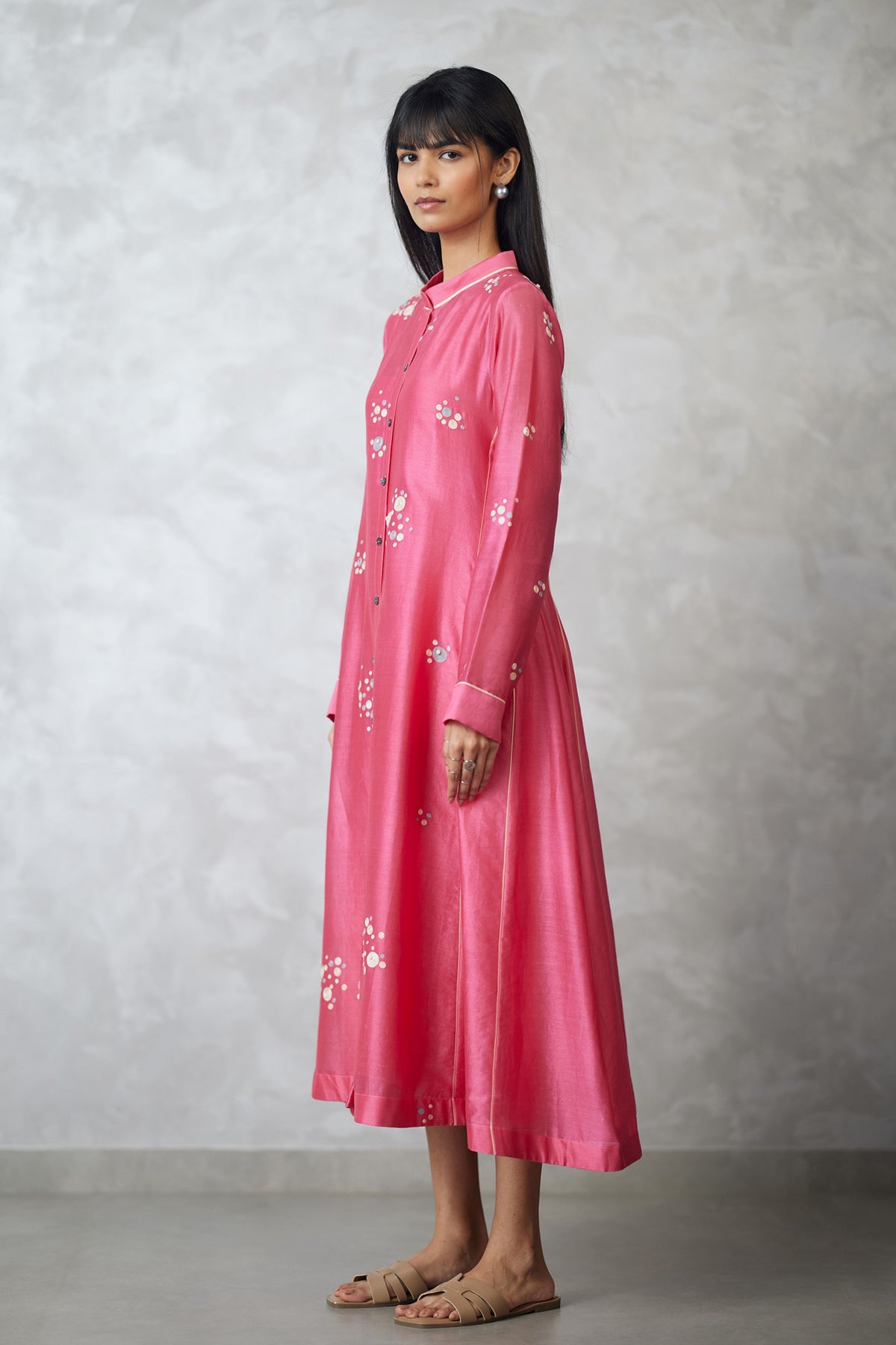 Coral Dress With Slip