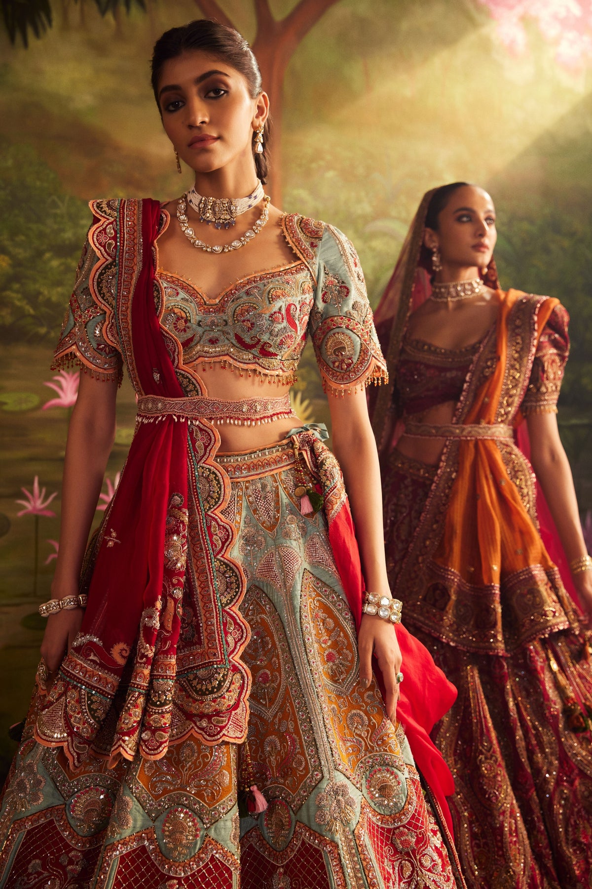 Zardozi And Thread Work Lehenga Set