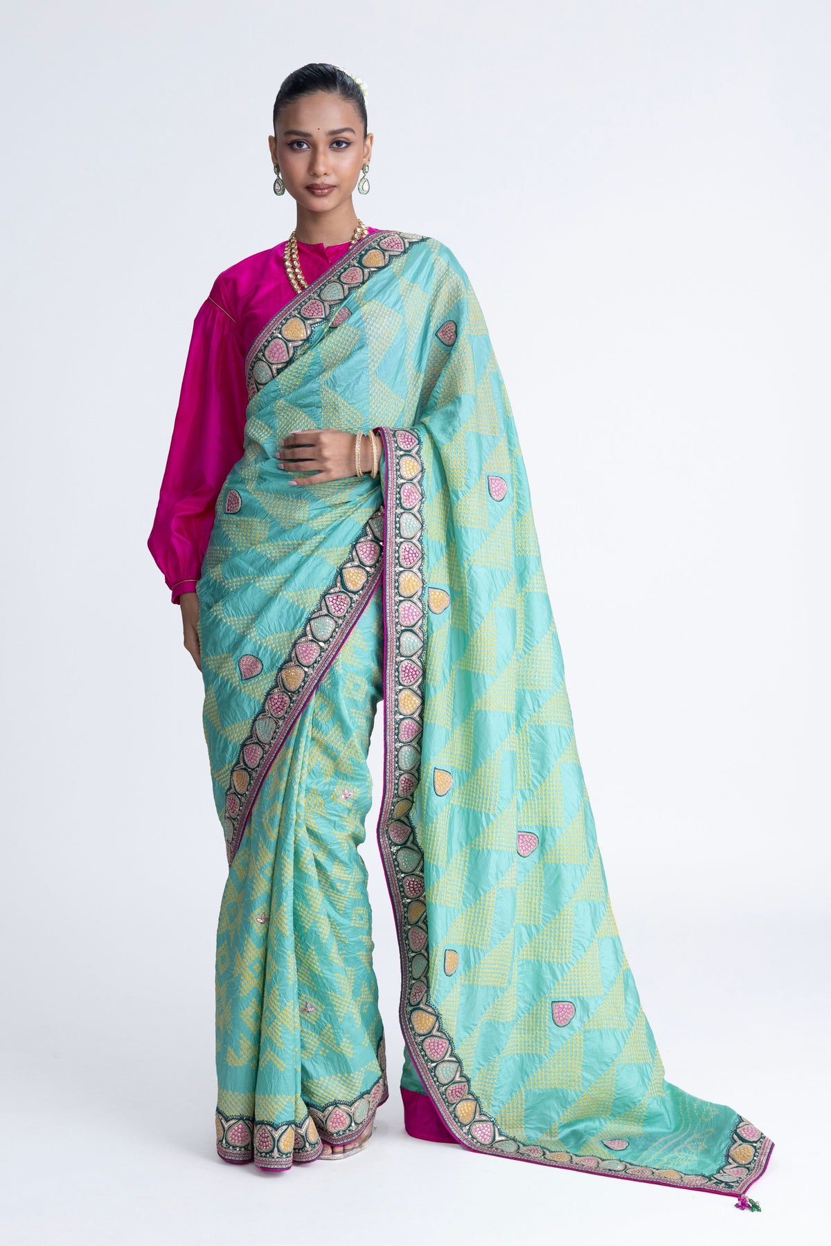 Mint Green Aari Saree