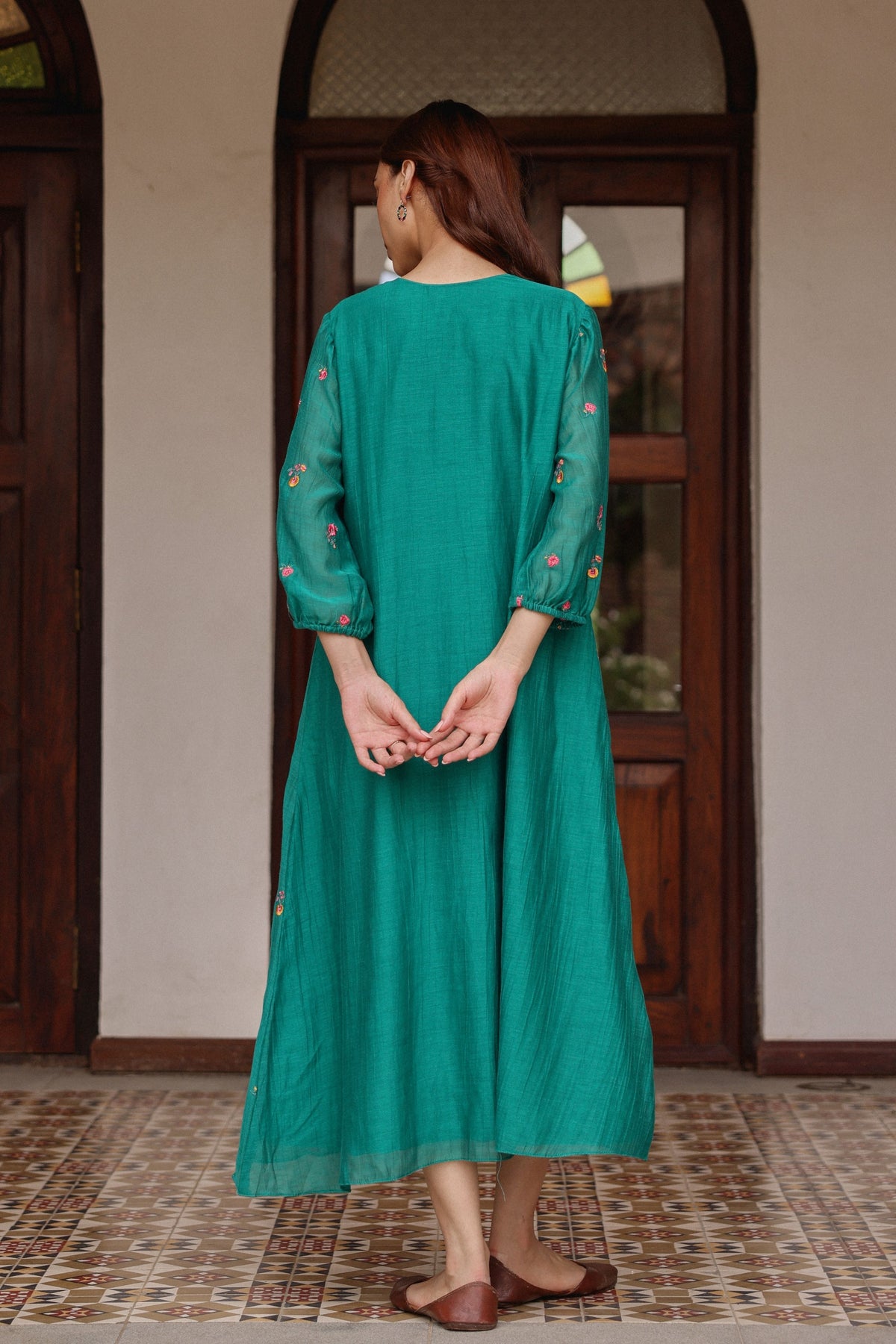 Teal Bloom Dress