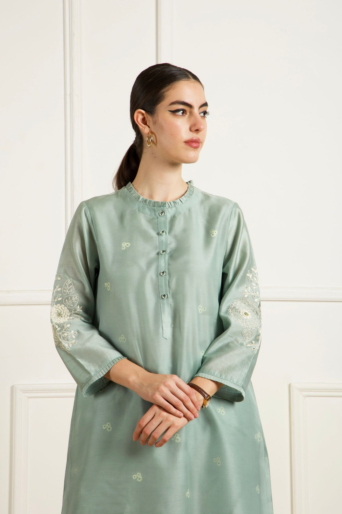 Mint Double Tunic With Pants