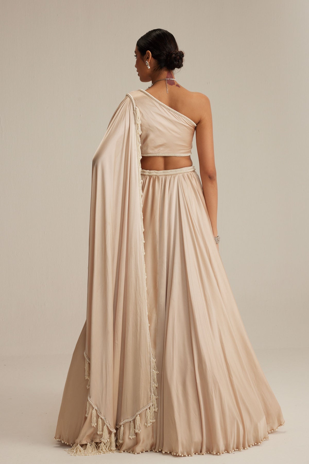 Light Beige Lehenga Set