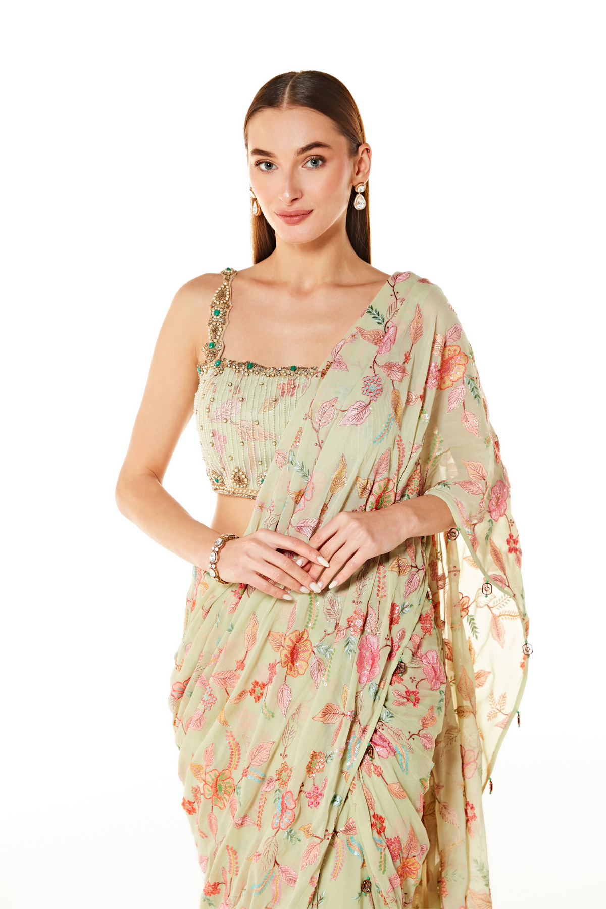Sairaa Green Saree Set