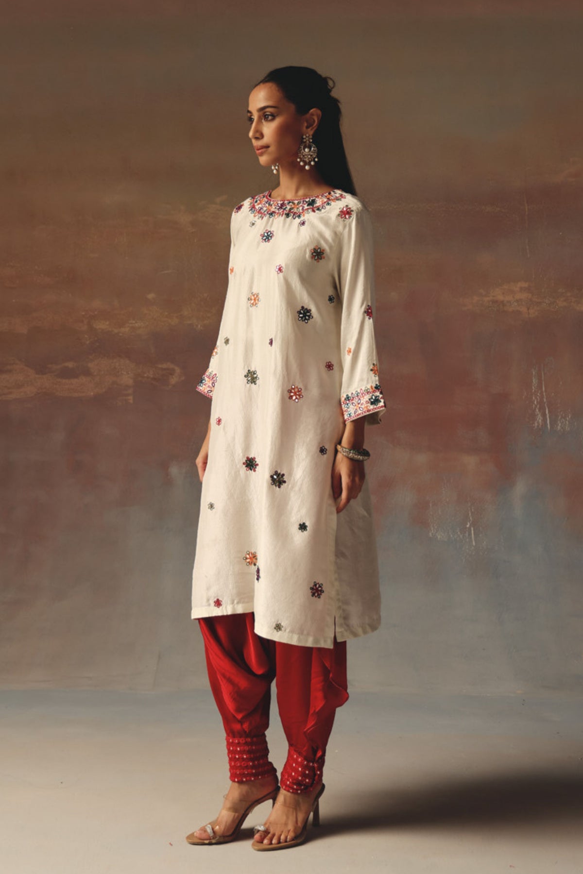 Multicolor Silk Kurta