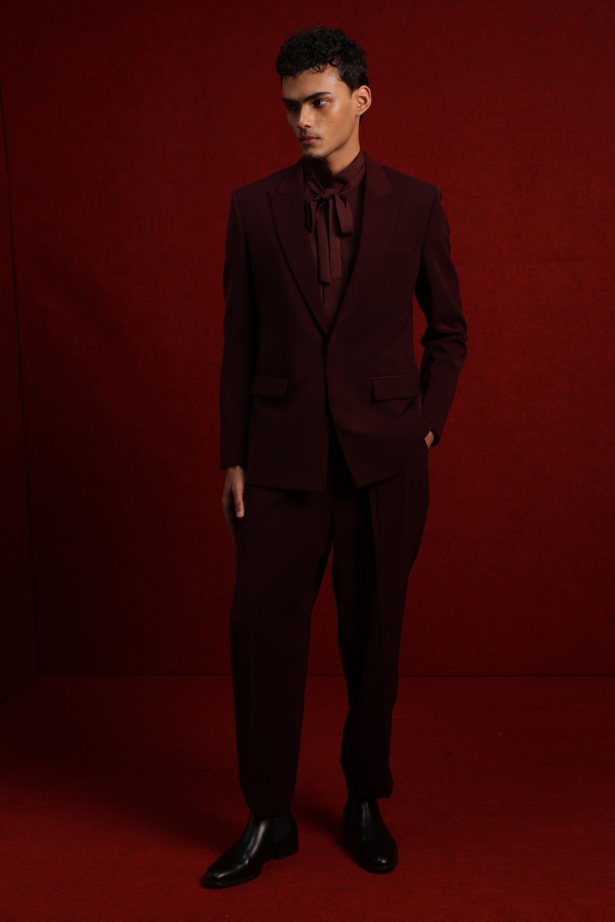 Burgundy Classic Suit Set