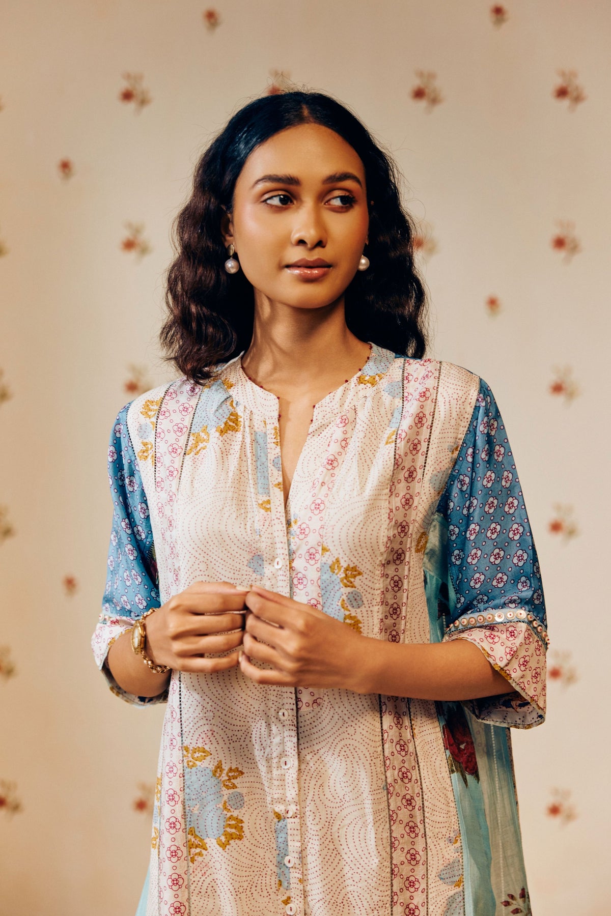 Off-white Khadi Cotton Kurta Set