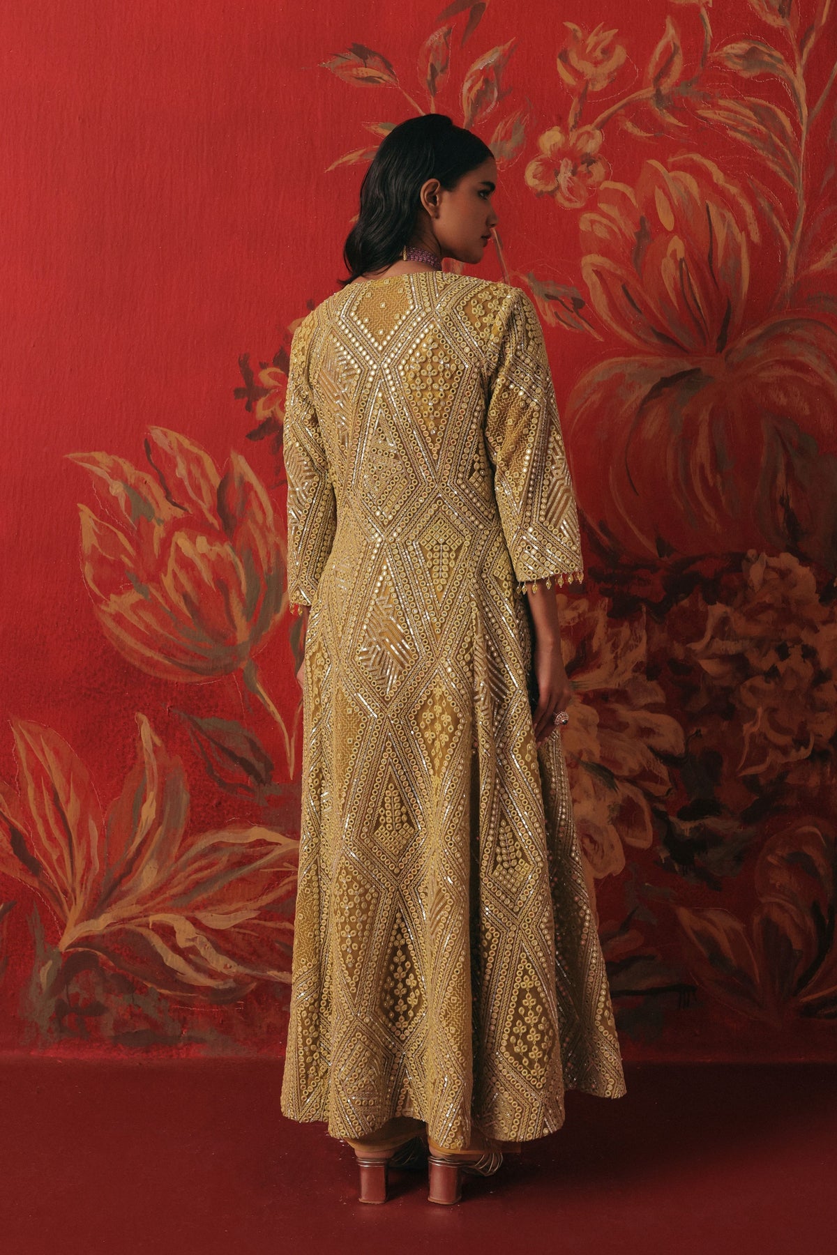 Long Anarkali Jacket Set