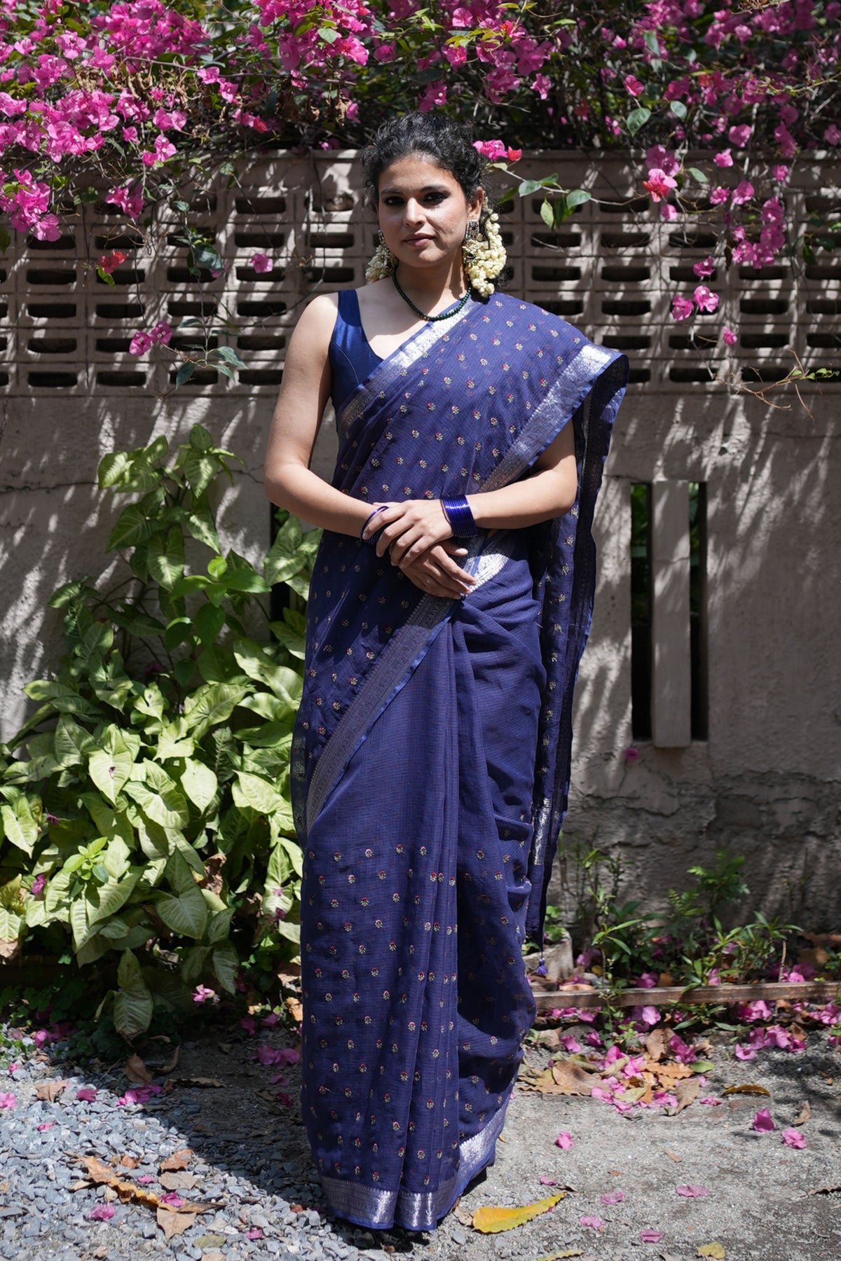 Ridhi Refined Lace Blue Saree