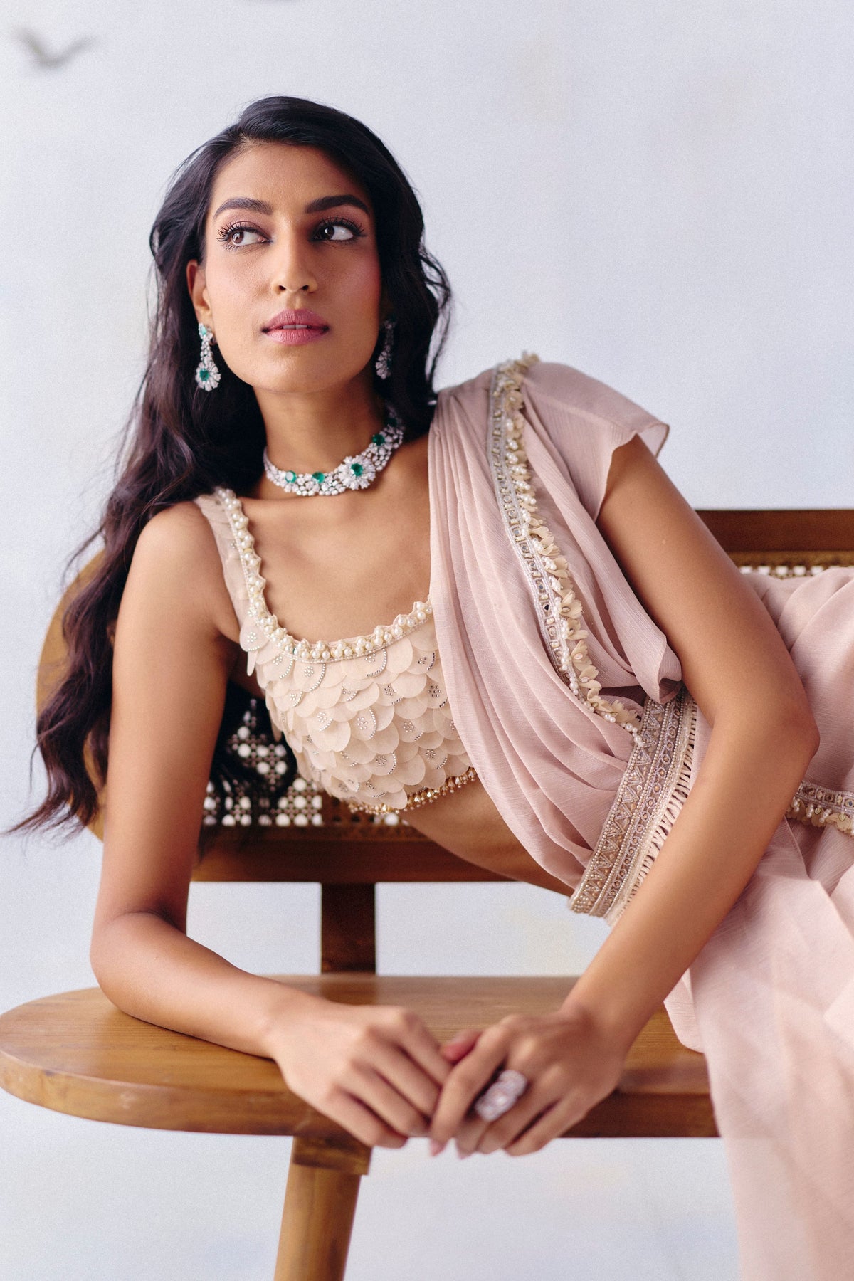 Stella Drape Saree Set