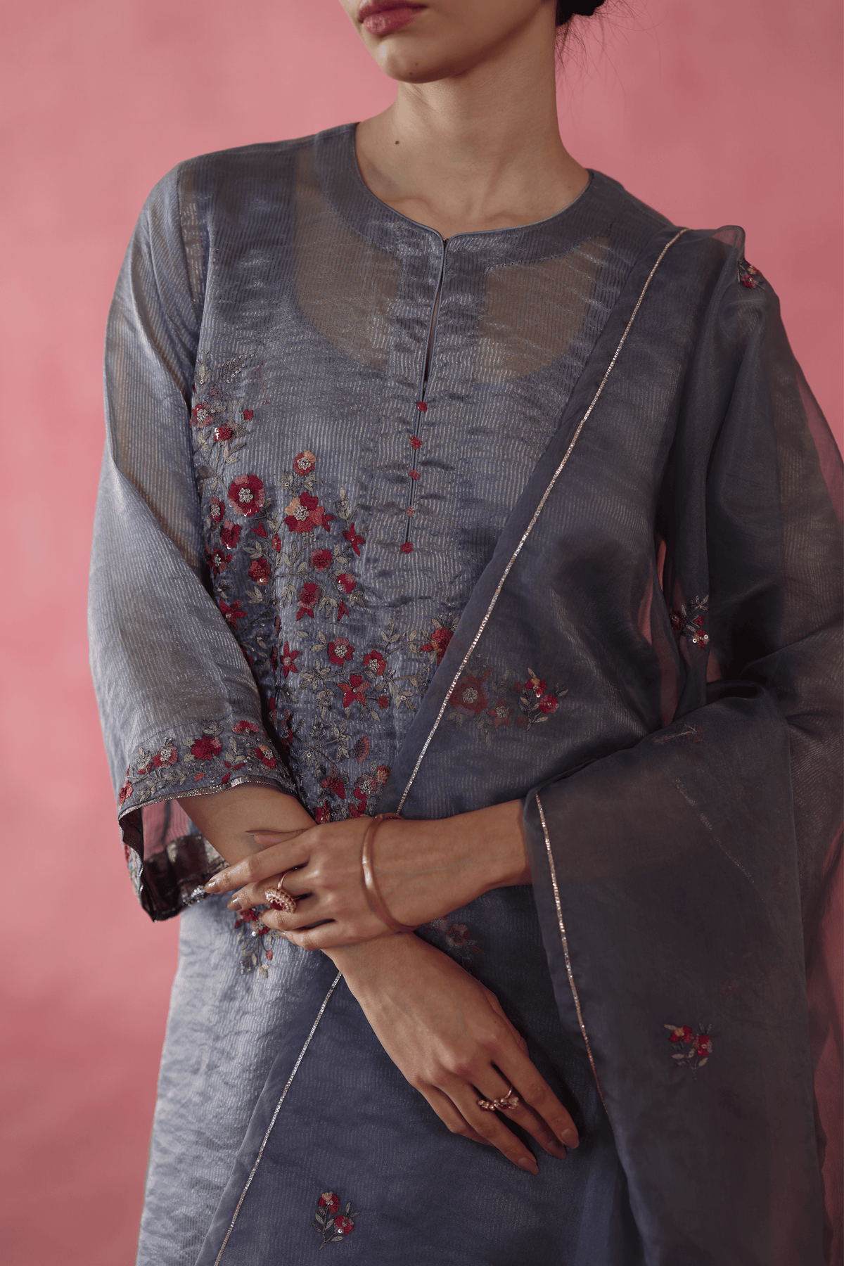Grey Phirni Kurta Set