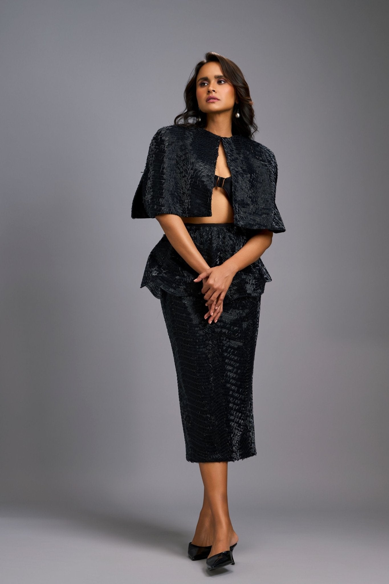 Shimmer Black Co - ord Set - Deepika Arora - Elahe