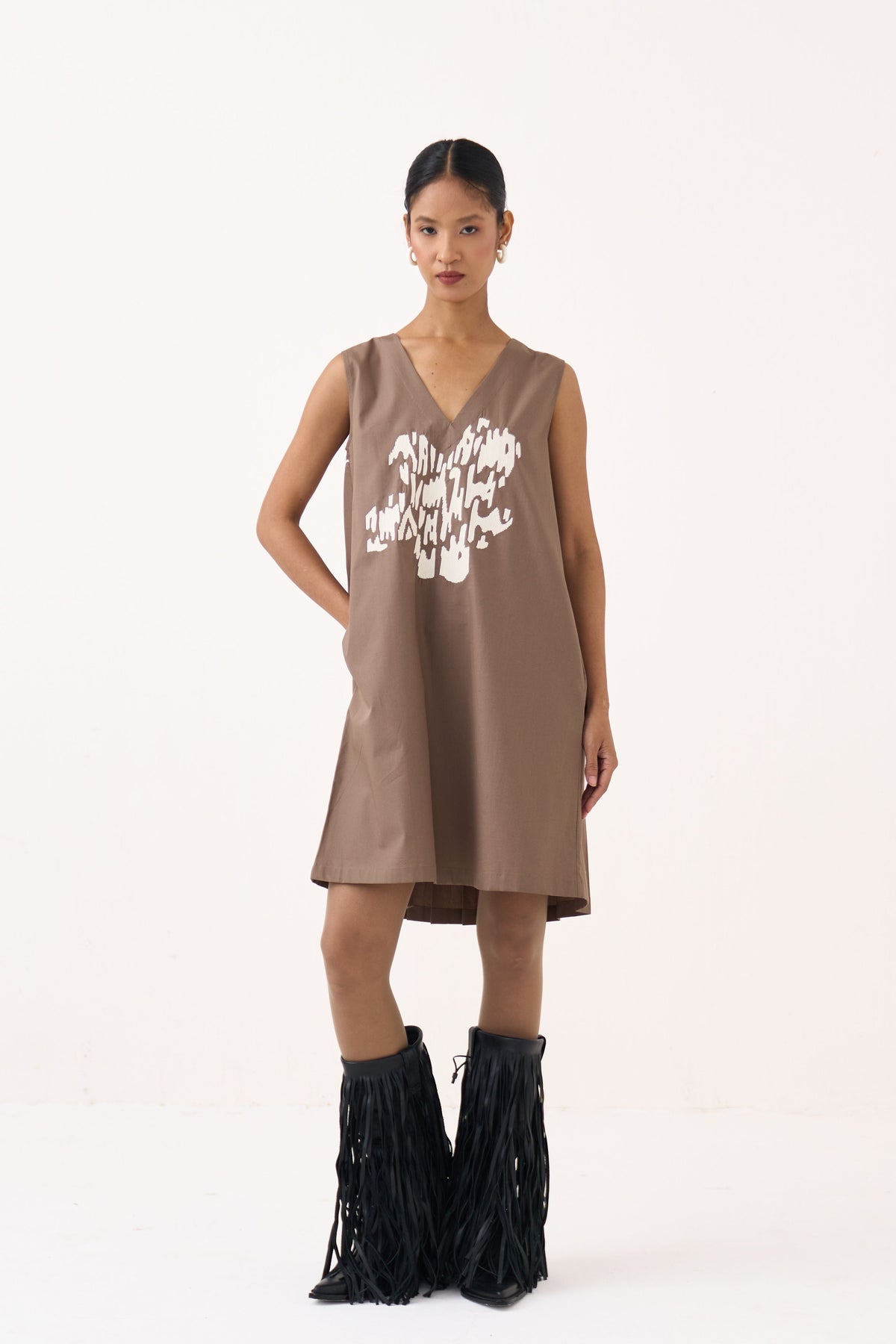 Short Back Pleat Dress