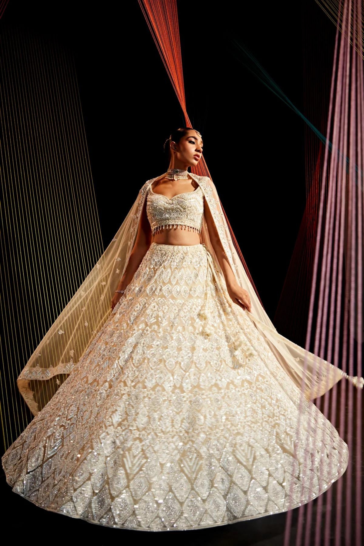 Ivory Lehenga Set