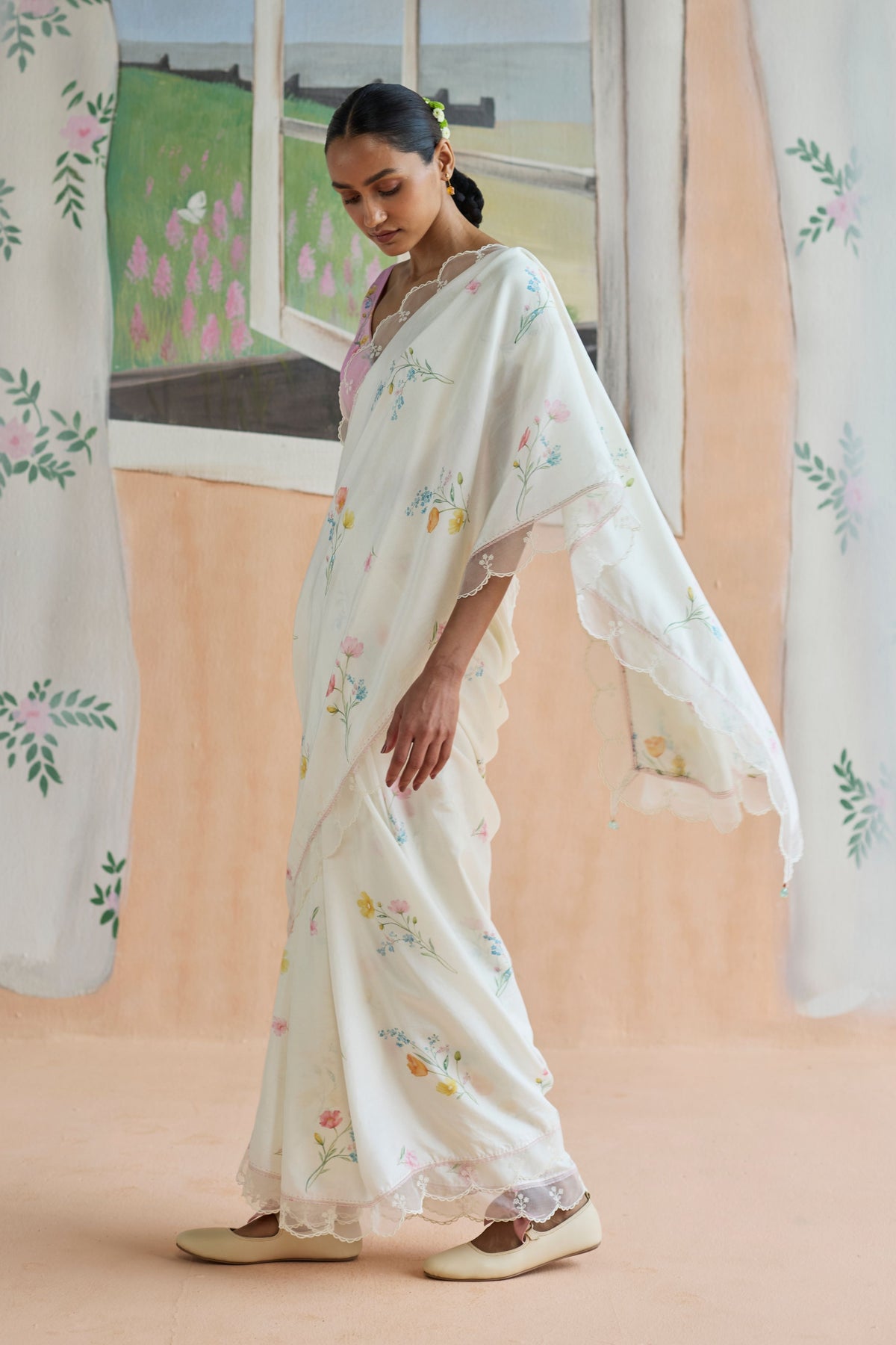 Florist Mulberry Silk Sari