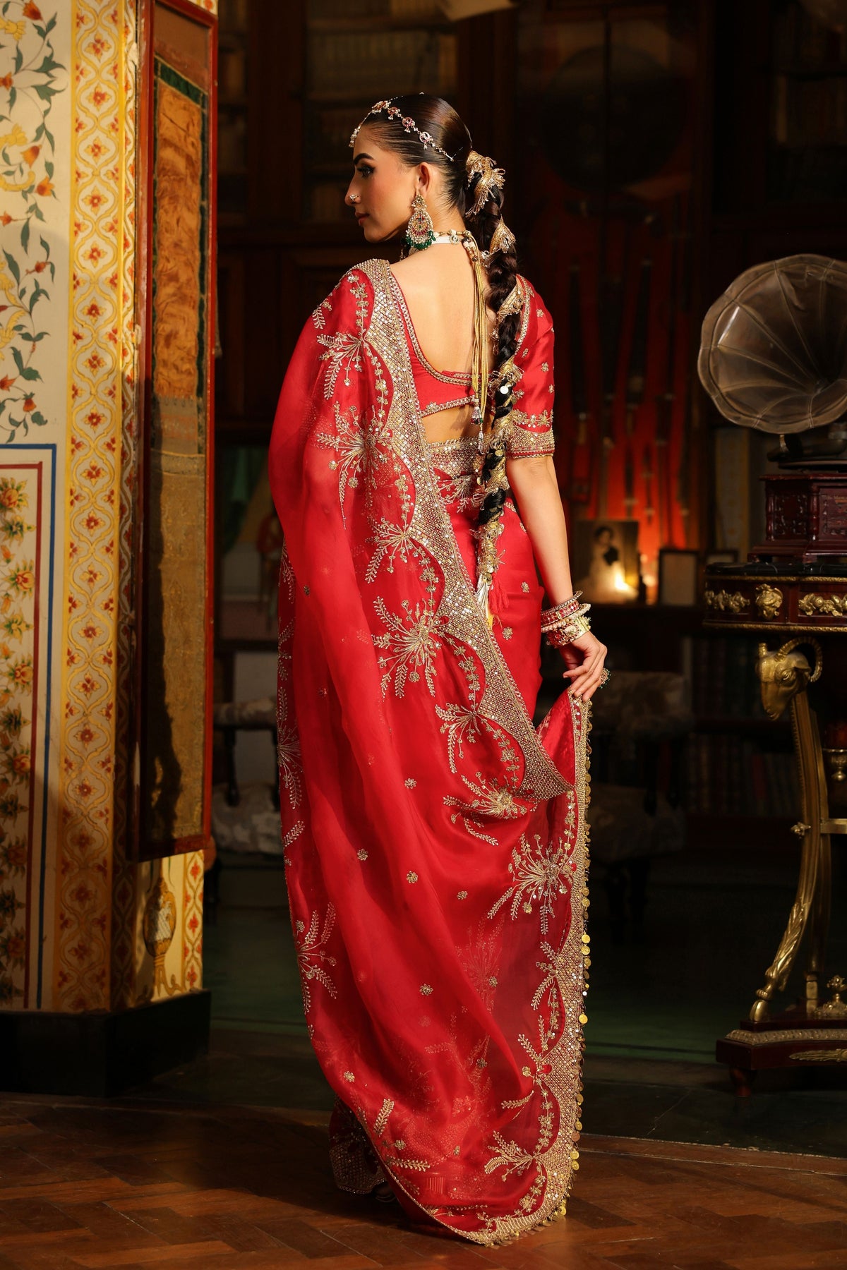 Ahista Red Saree Set