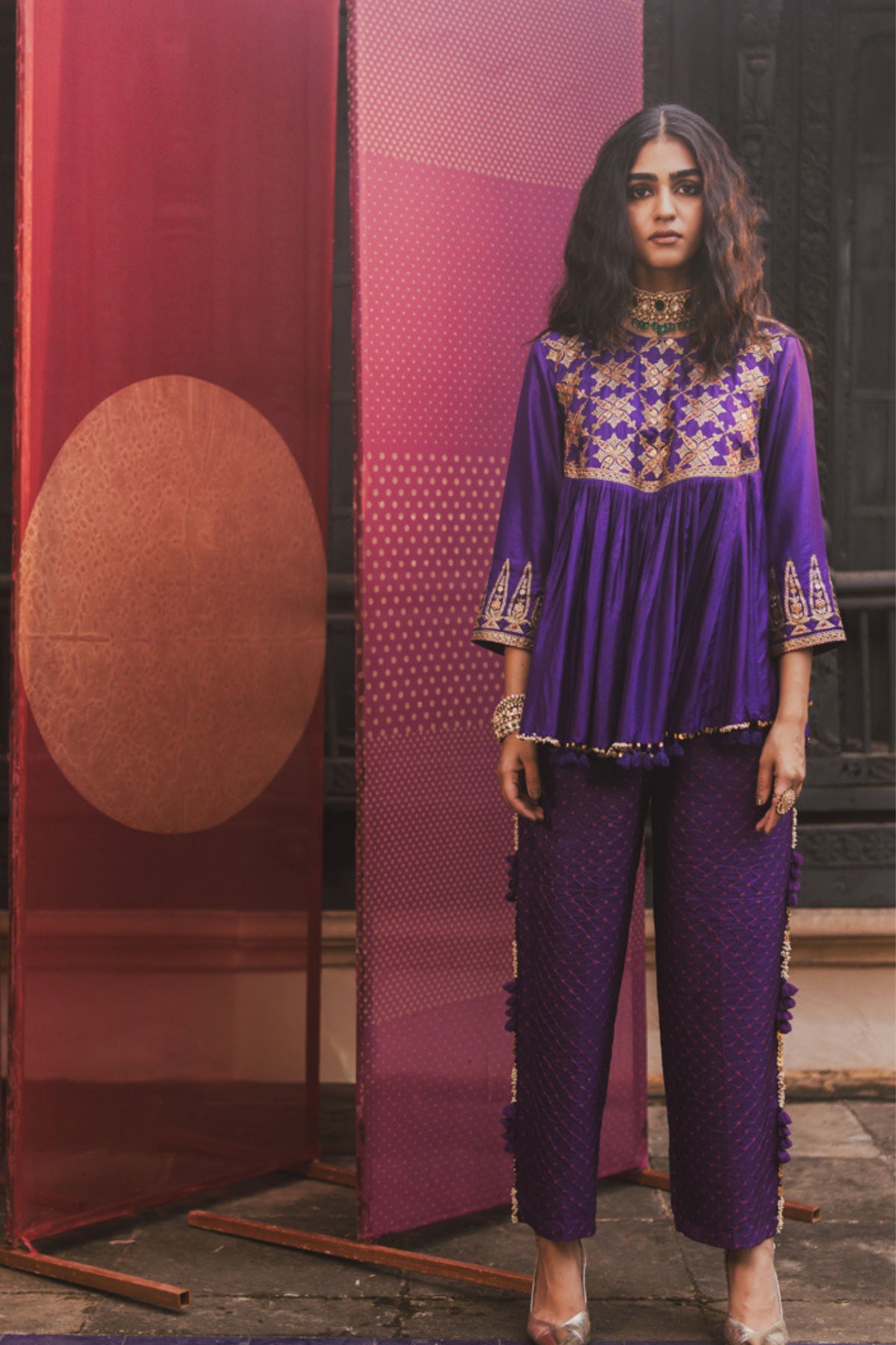Aditi Purple Tunic Set