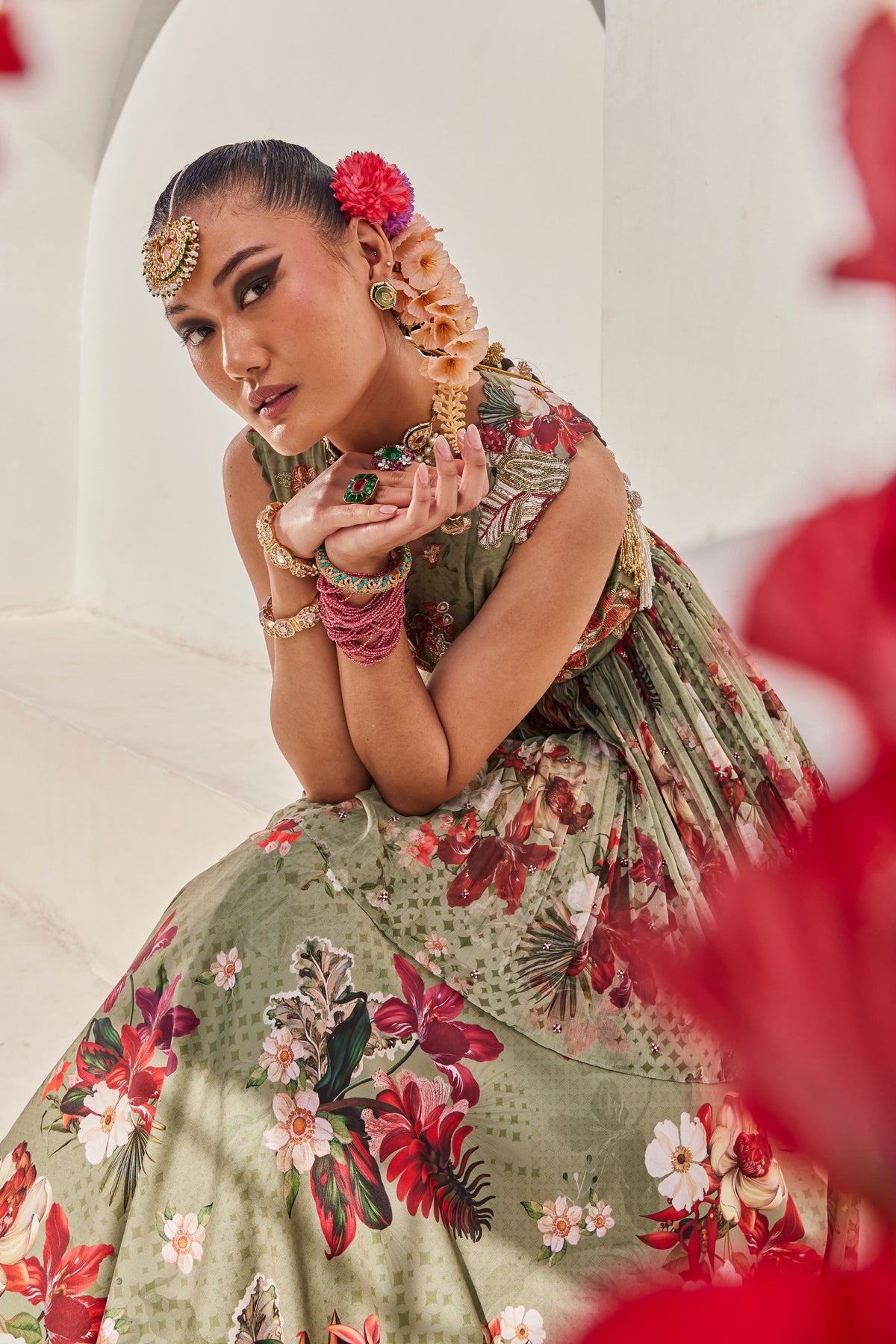 Sufi Peplum Lehenga Set