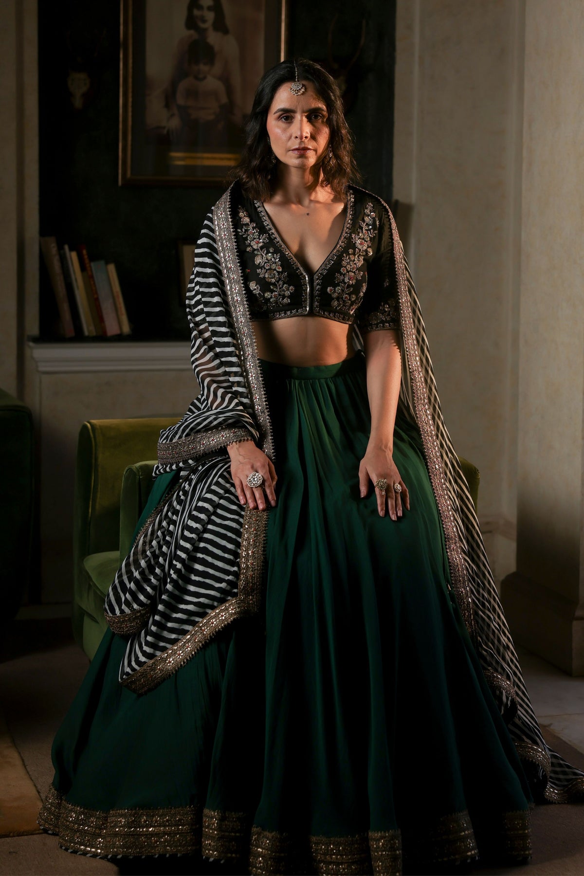 Noor Green Summer Lehenga Set