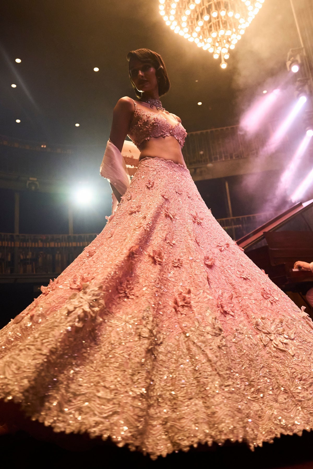 Pink Moonstone Lehenga Set