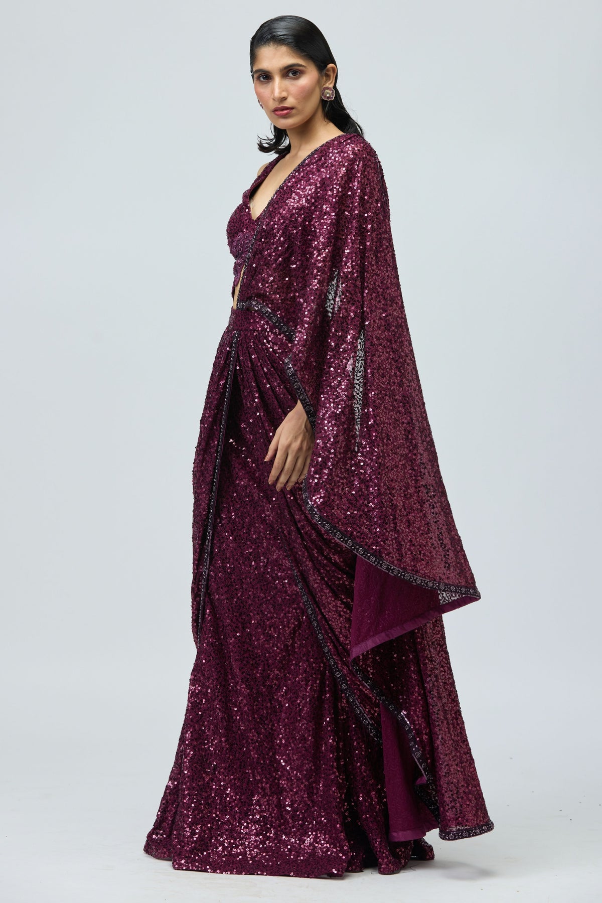 Sequin Drape Saree