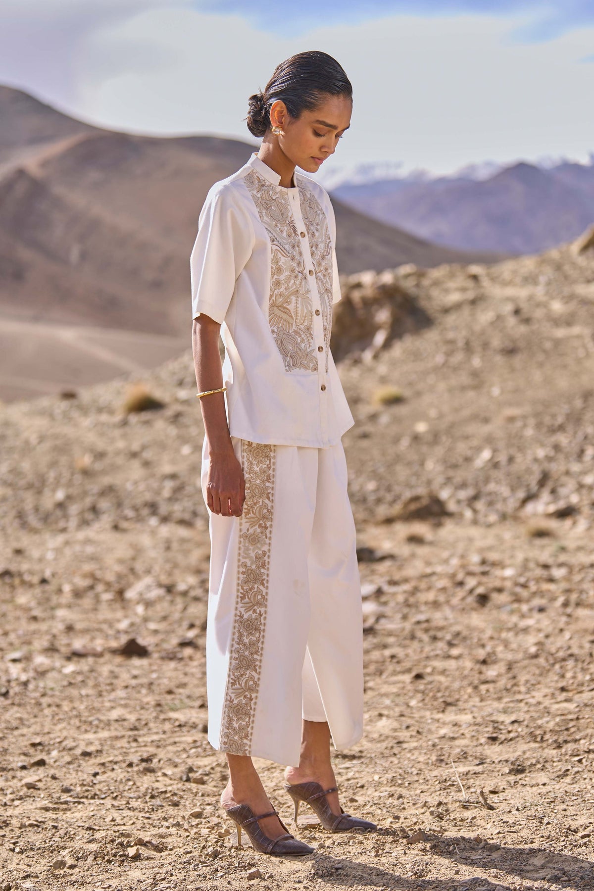 Gara Stitch Pant Set