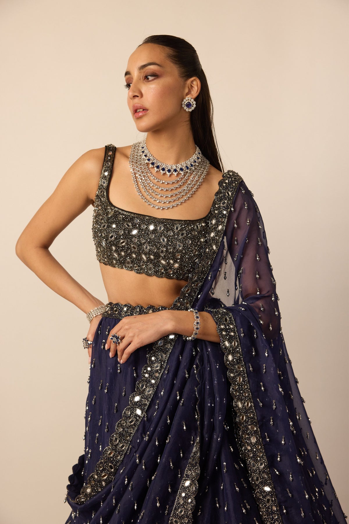 Deep Blue Lehenga Set