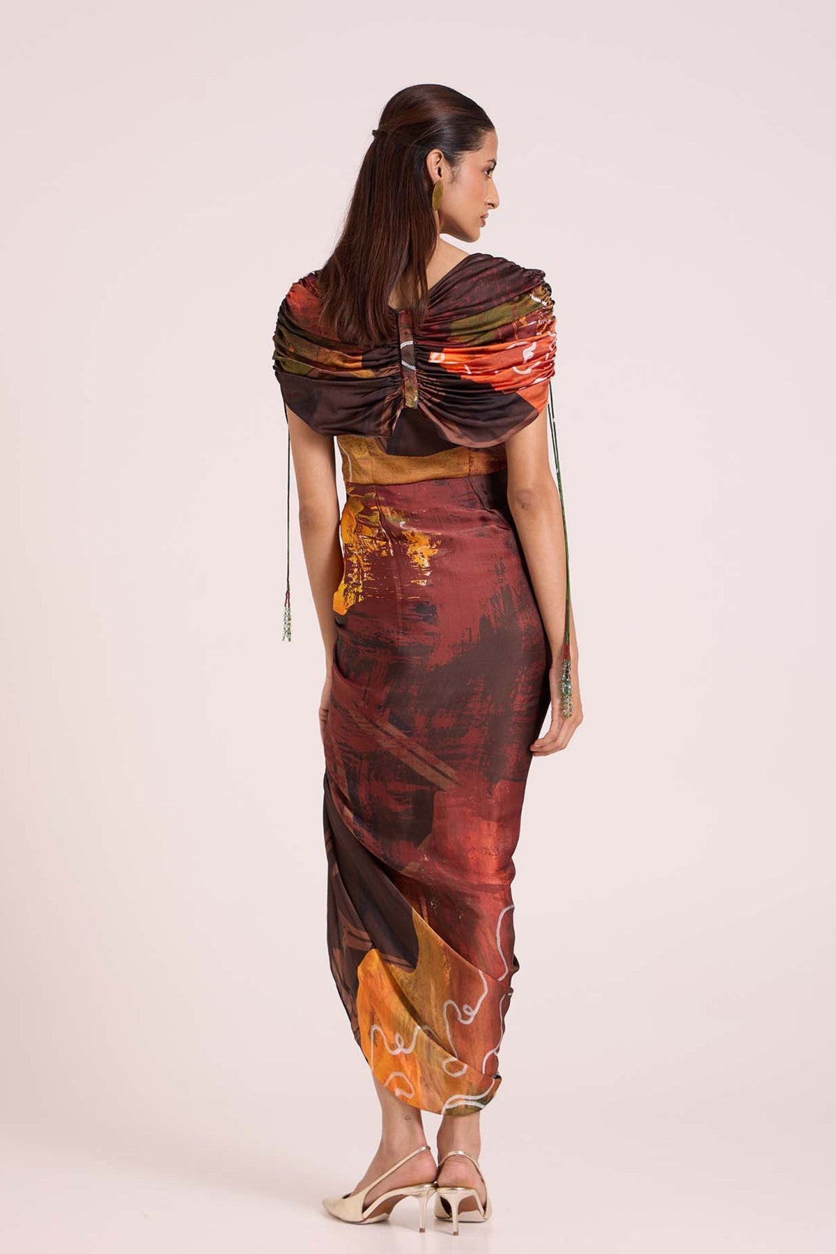 Ceres Midi Cape Dress