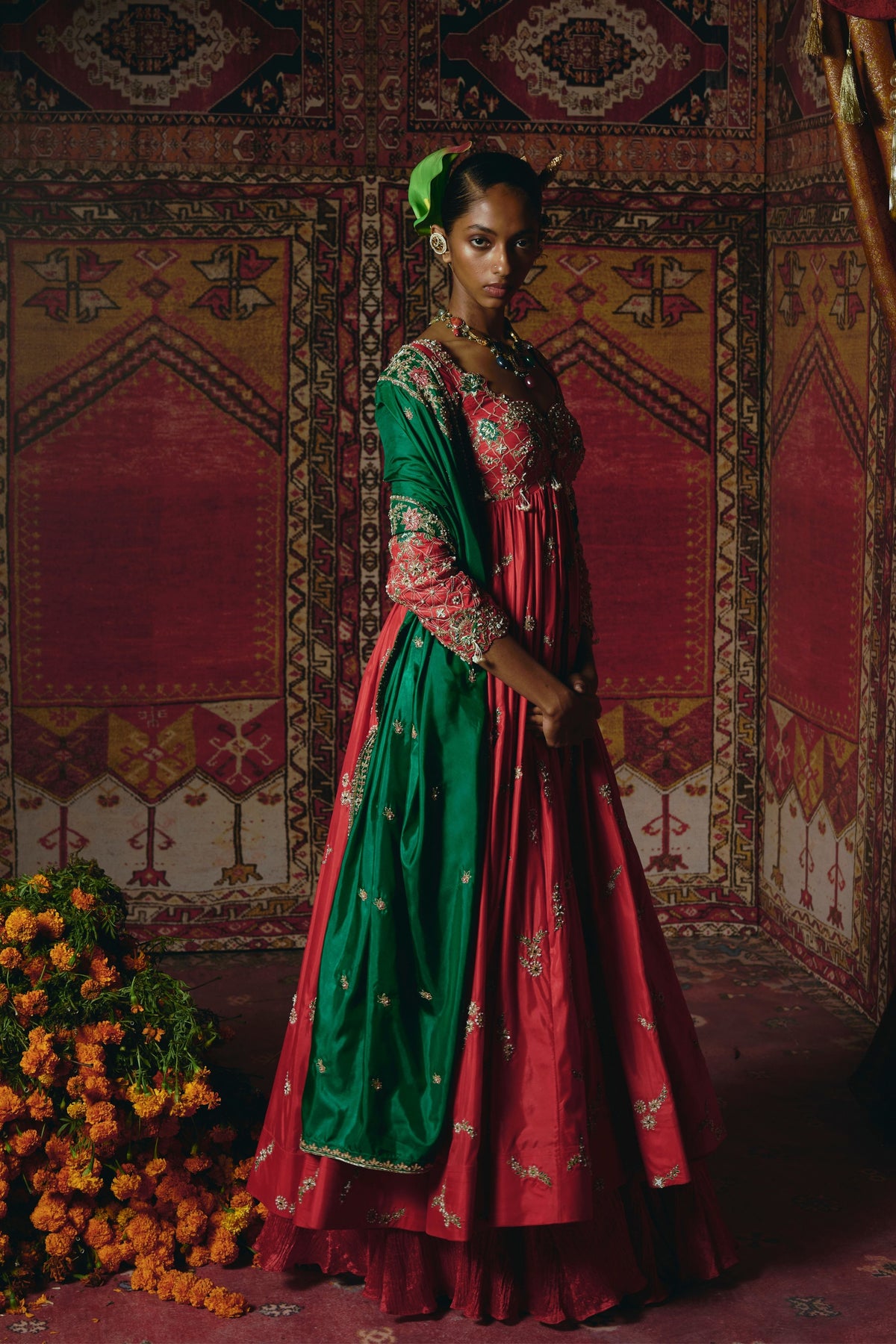 Open Jacket Anarkali Set