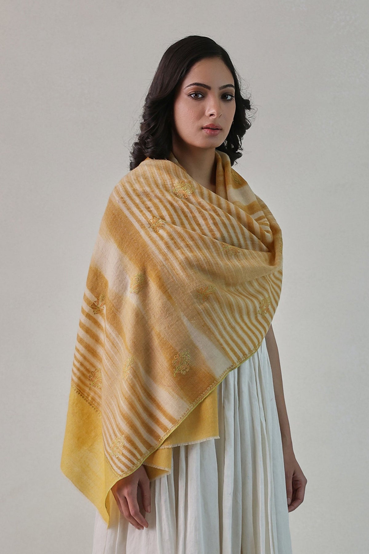 Palla Needlework Yellow Stole