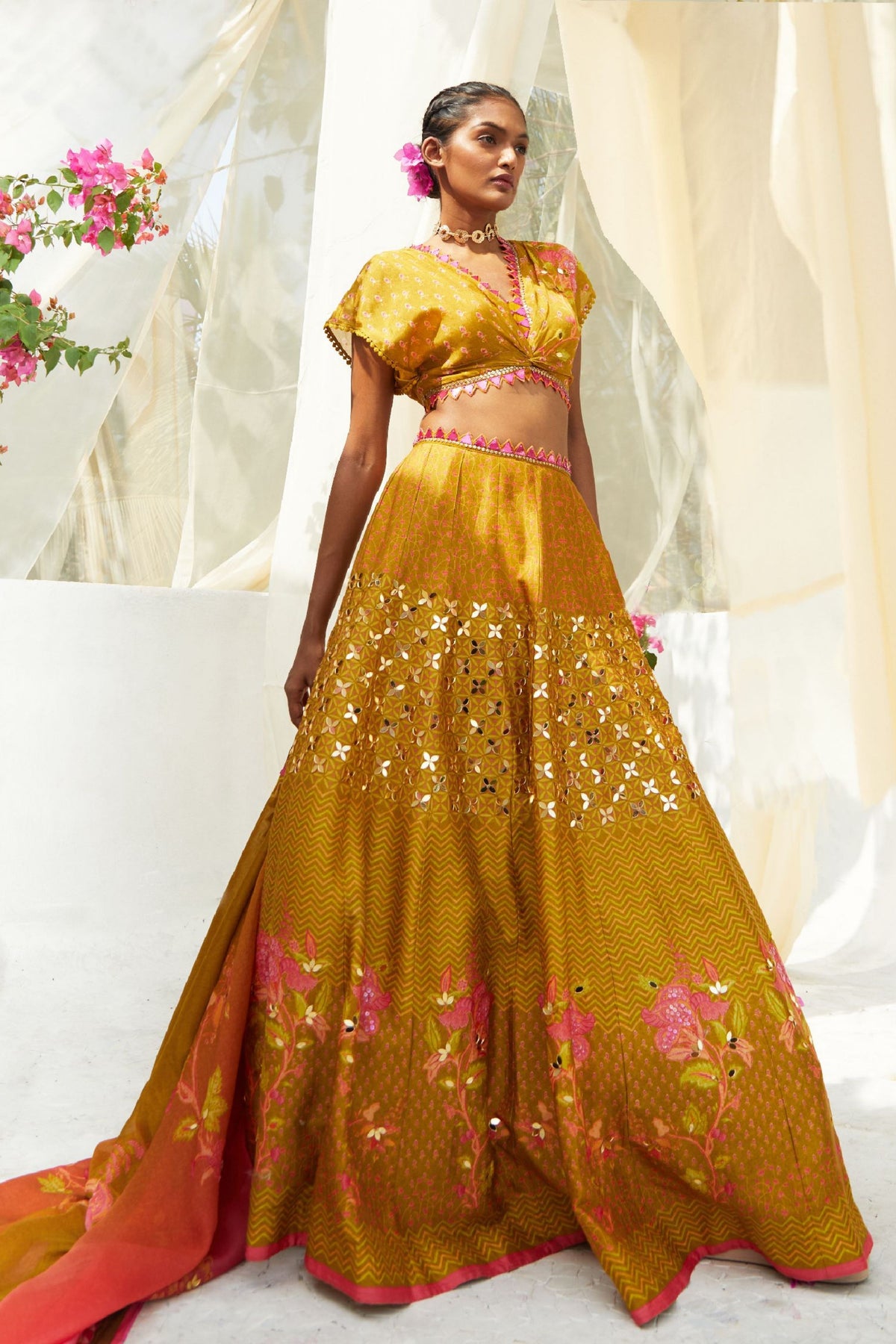 Mehendi Lehenga Set