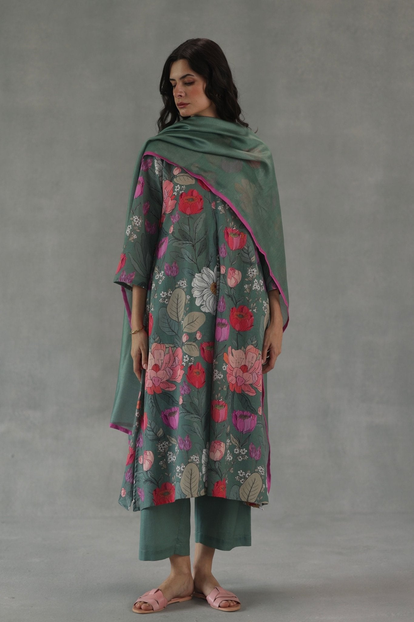 Roseate Dupatta - Roza Pret - Elahe